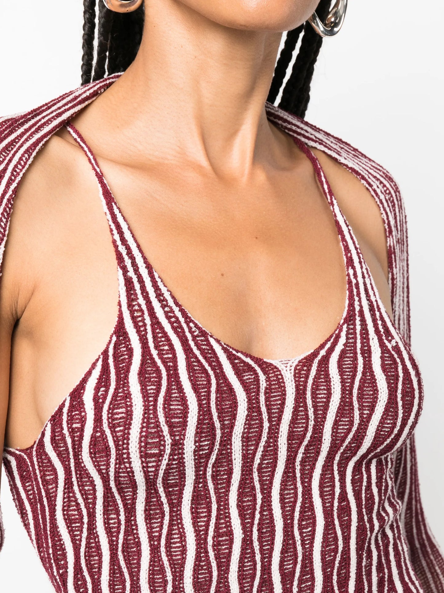 Cactus U-neck knitted top