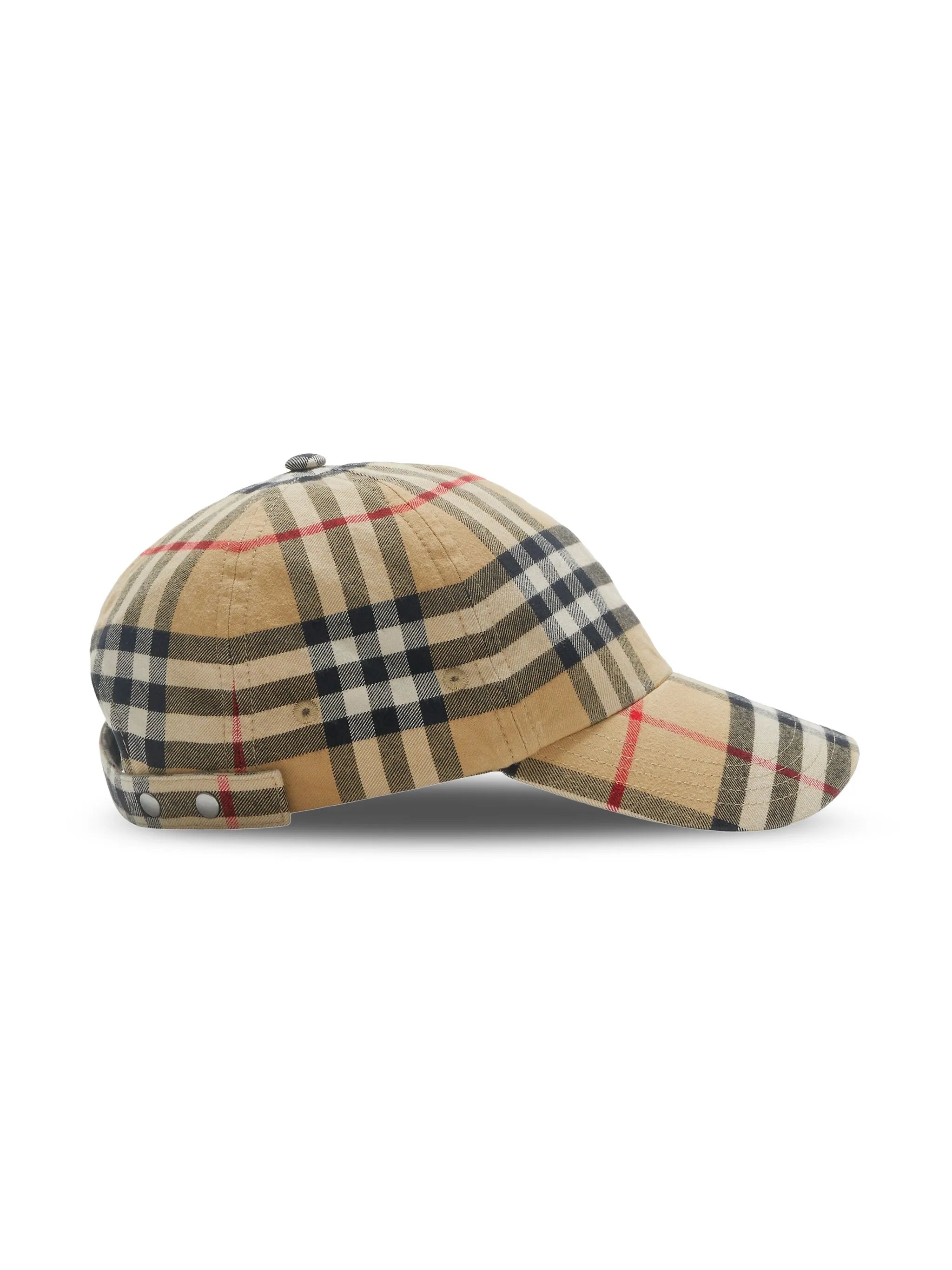 nova-check cotton baseball cap