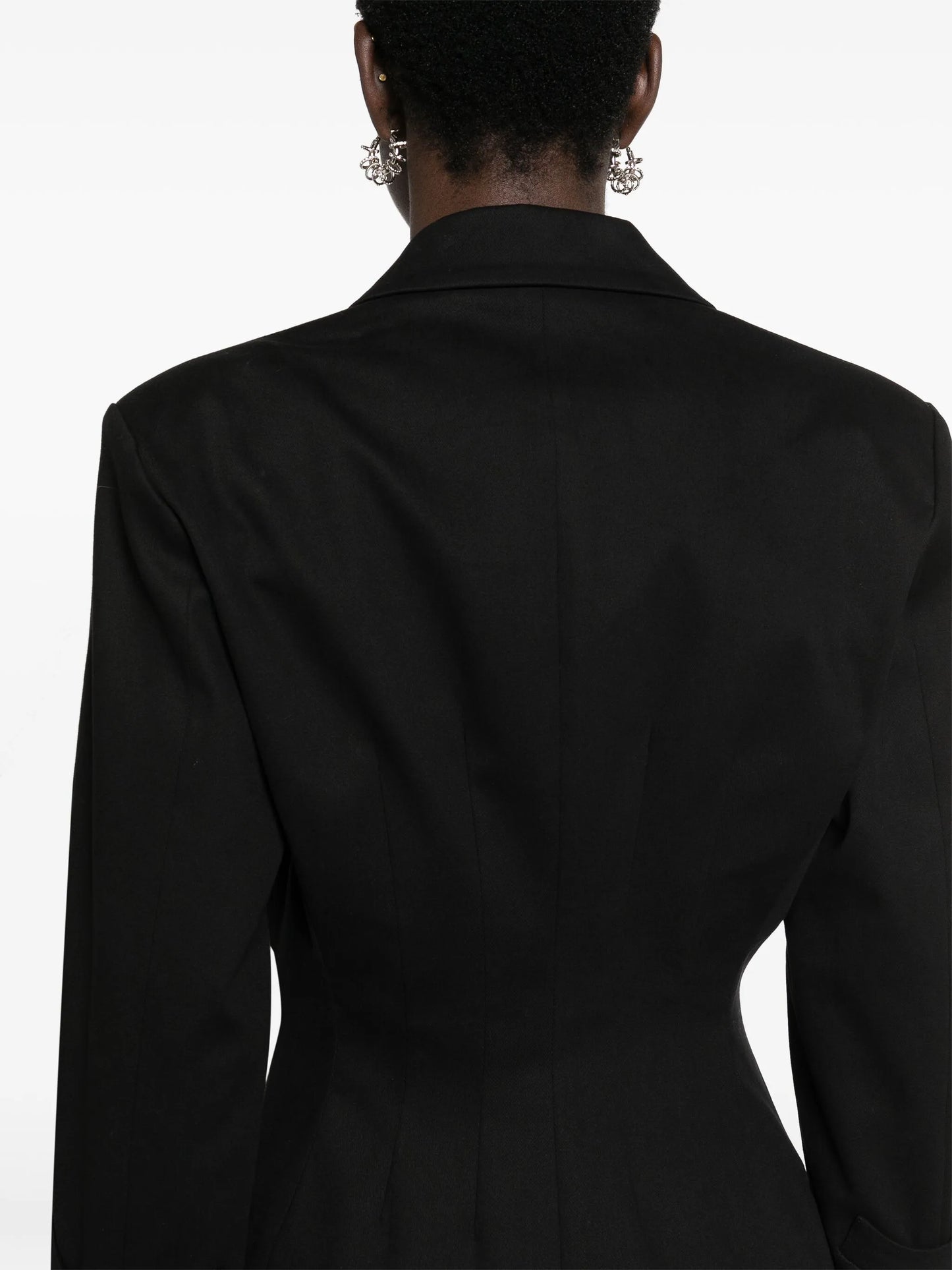 single-breasted twill blazer