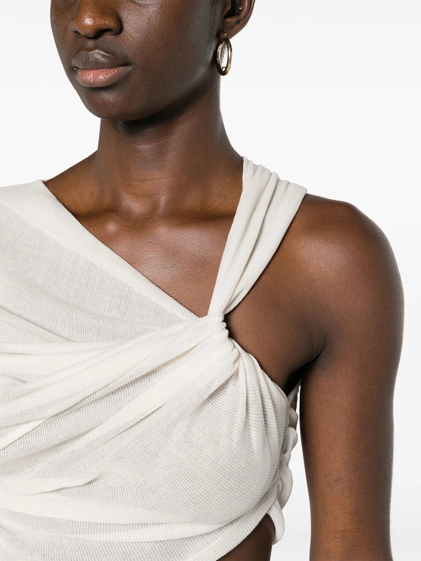 asymmetric ribbed jersey top