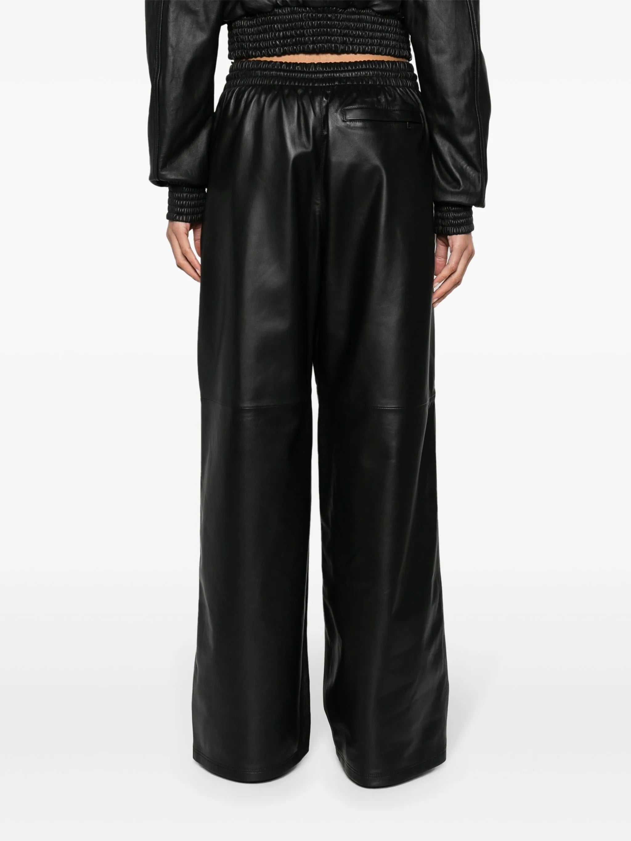high-waist wide-leg trousers