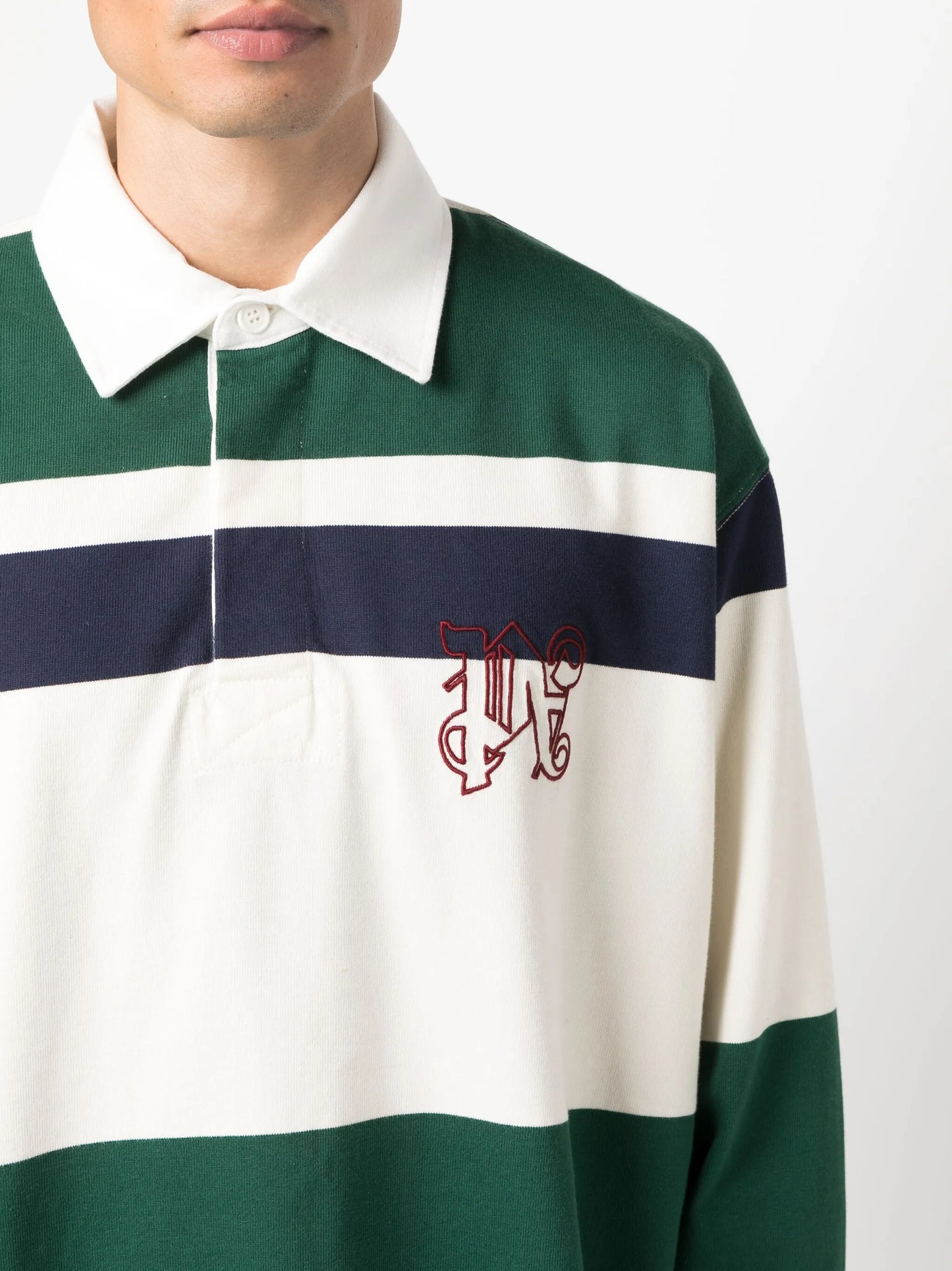 striped cotton polo shirt