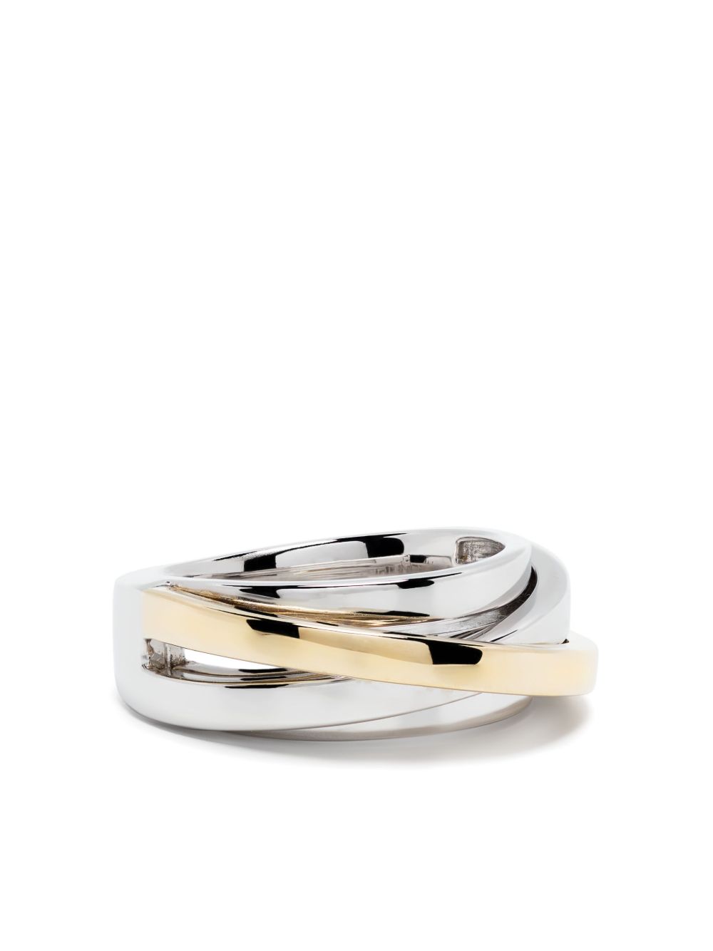 9K gold and sterling silver Orb Slim Duo ring