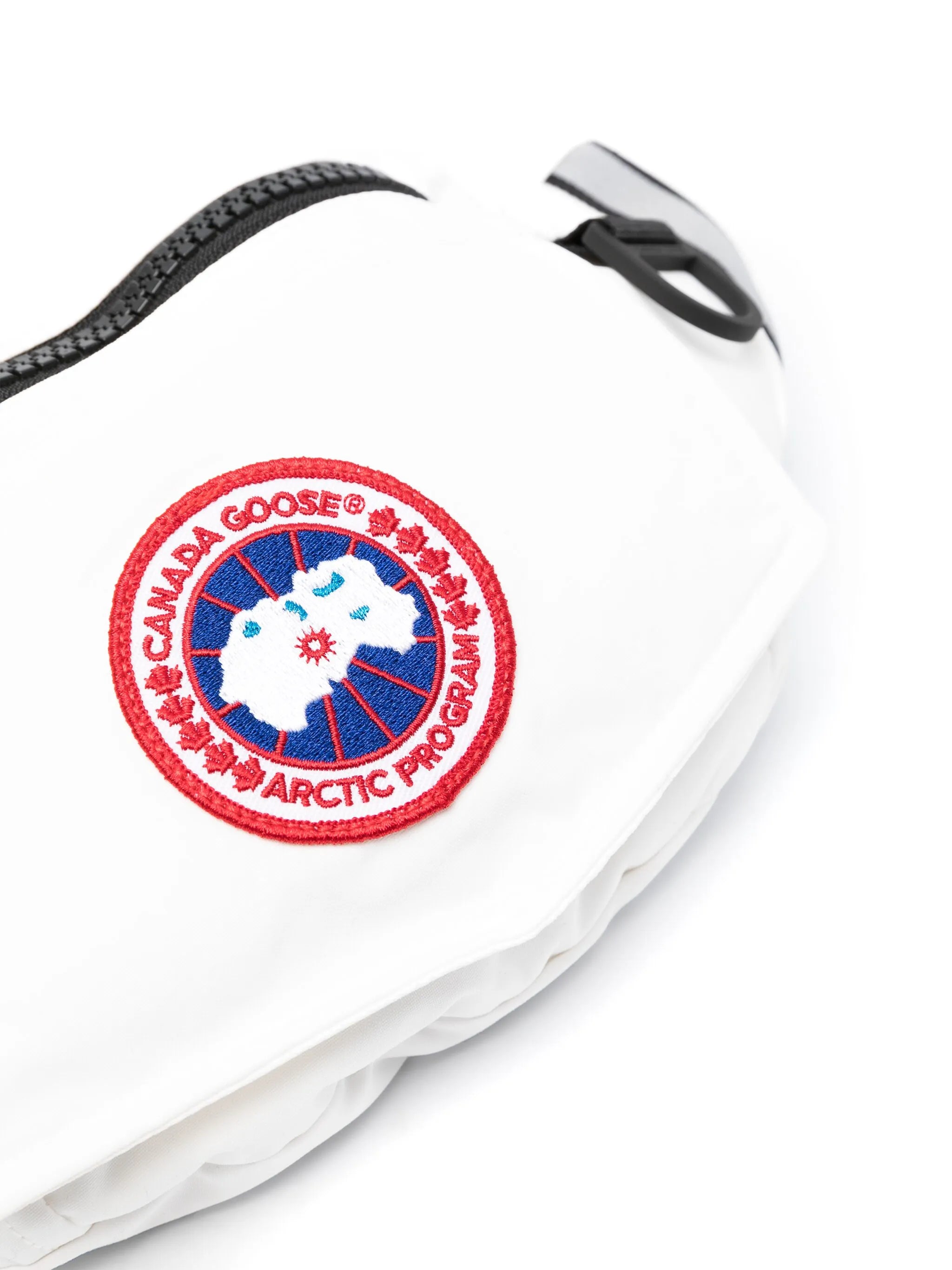 logo-patch padded belt bag