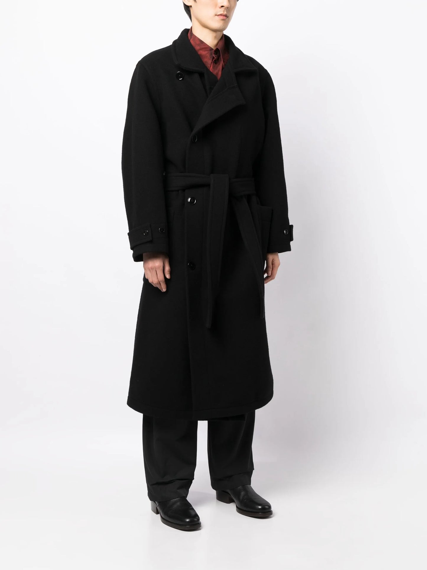 belted double-breasted coat