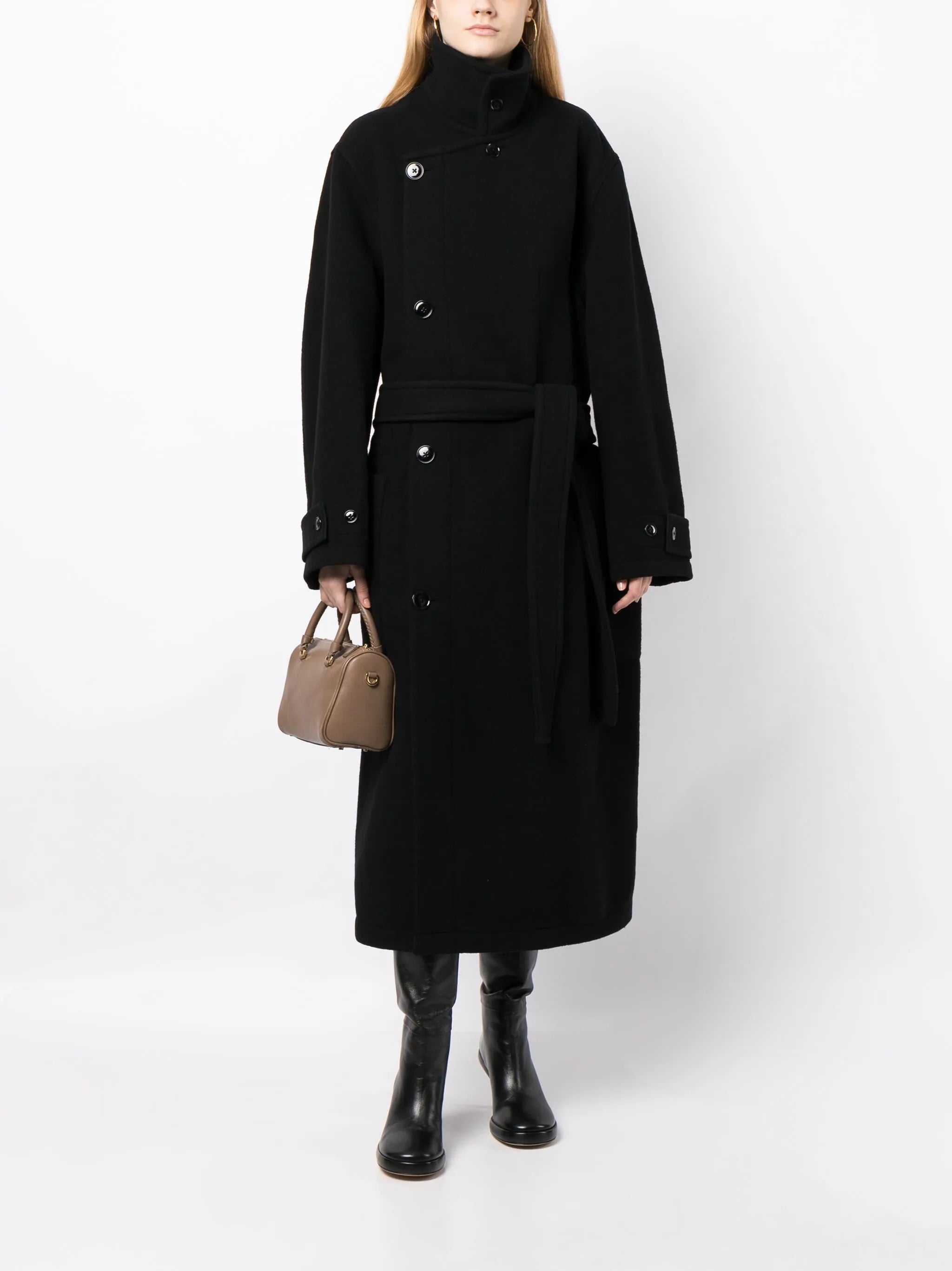 belted double-breasted coat