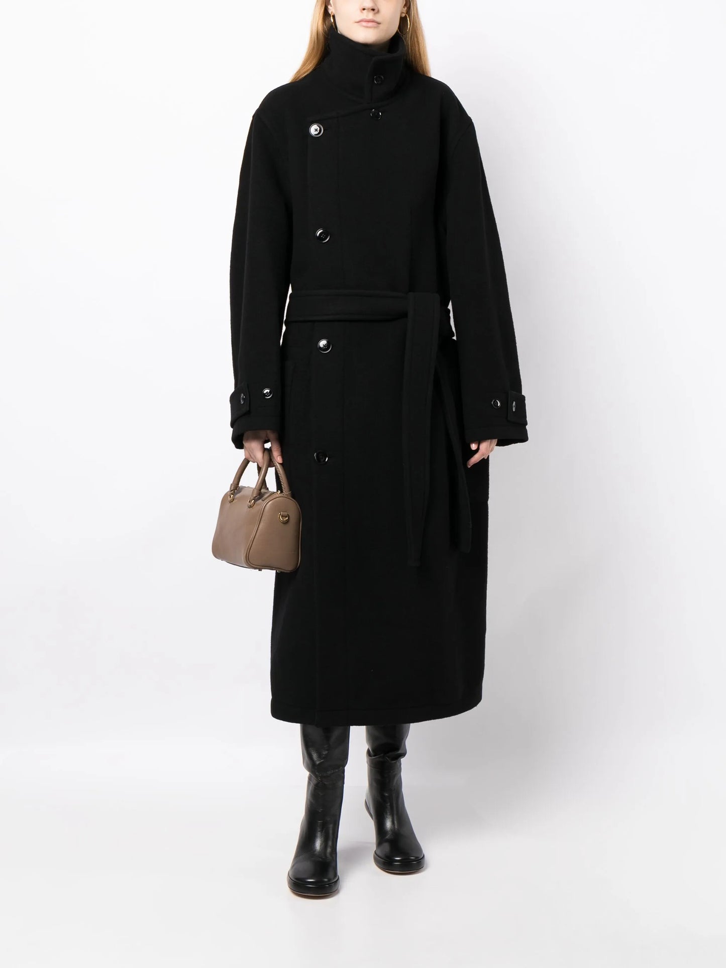 belted double-breasted coat