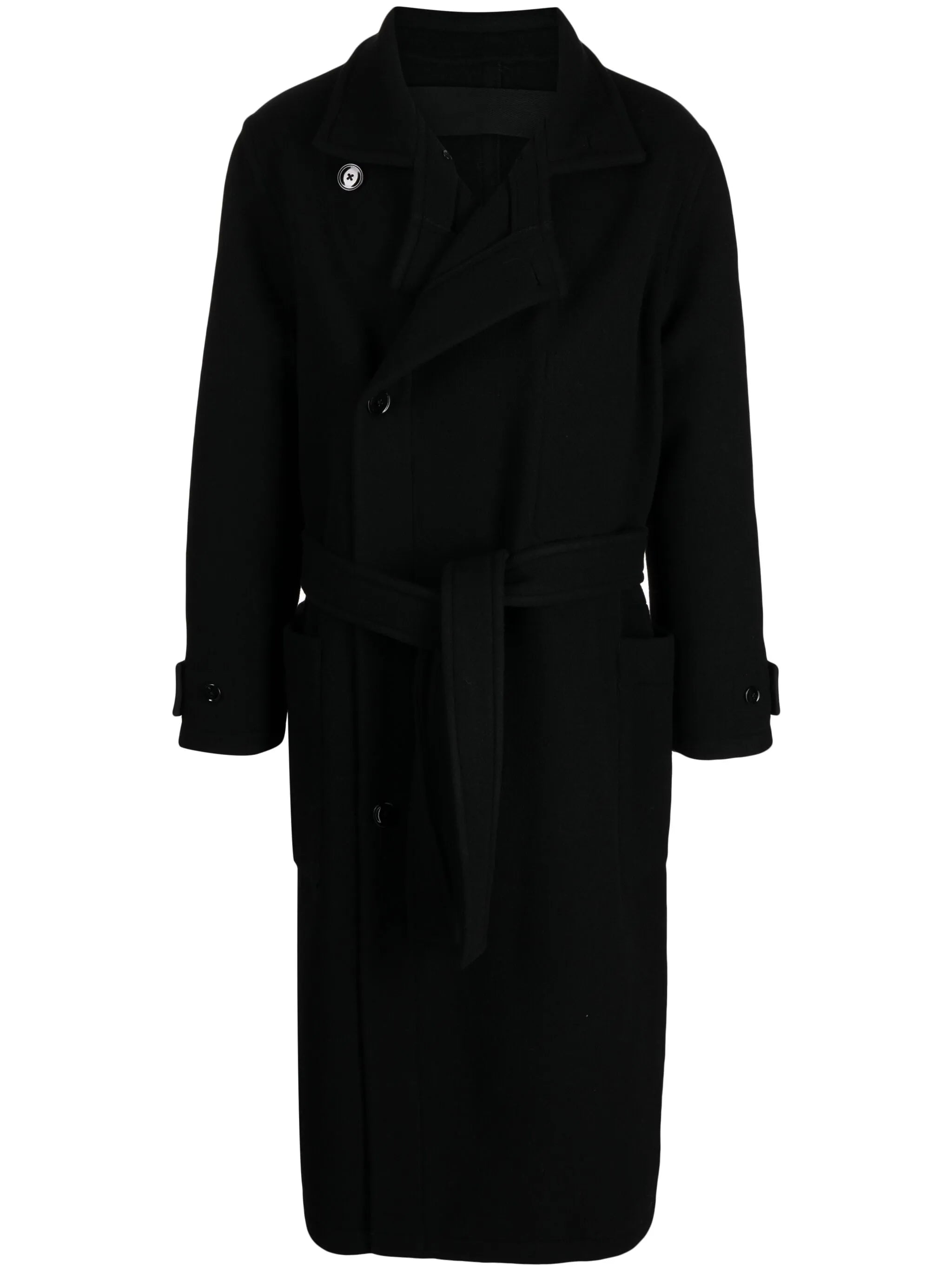 belted double-breasted coat