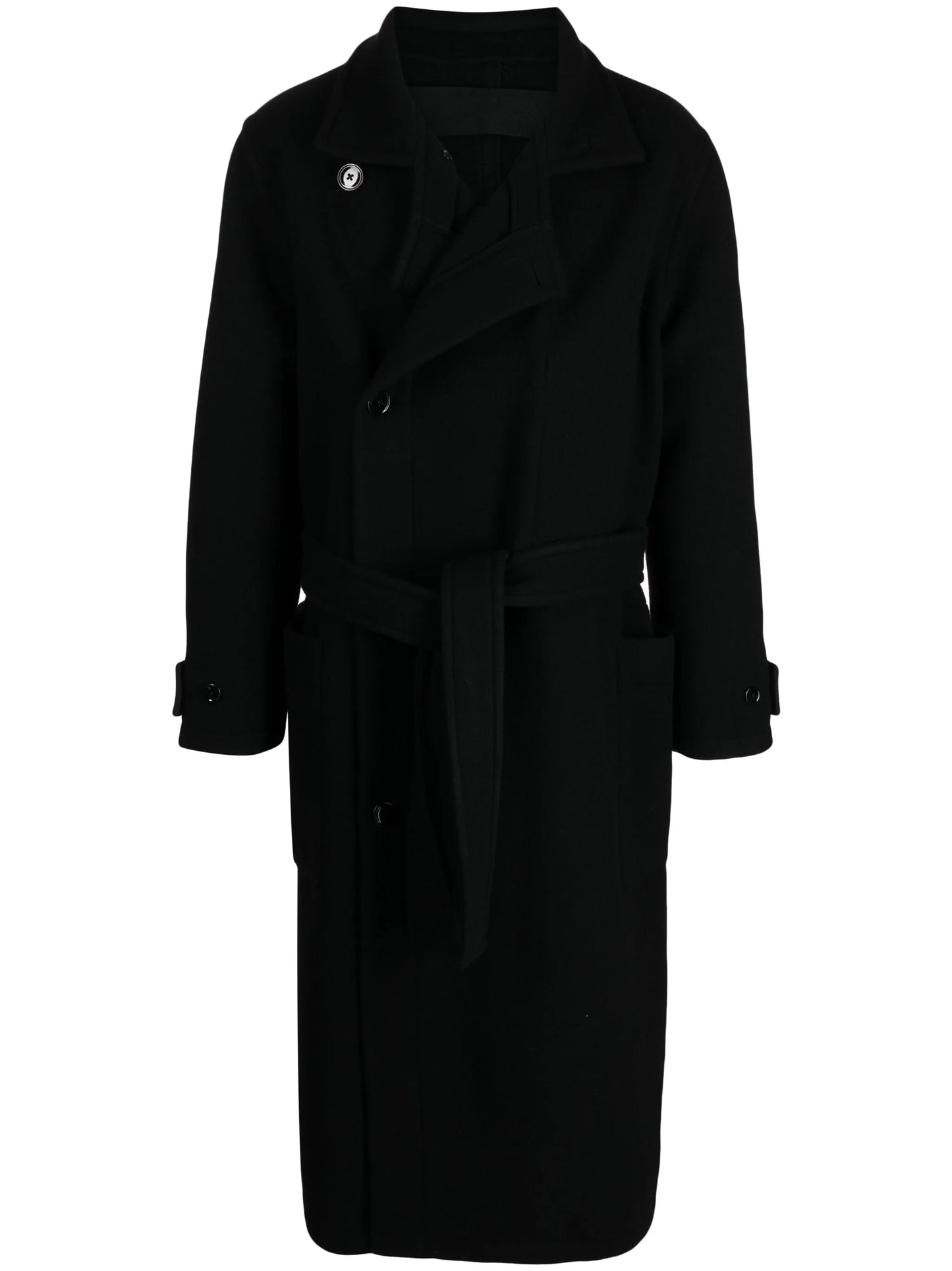 belted double-breasted coat