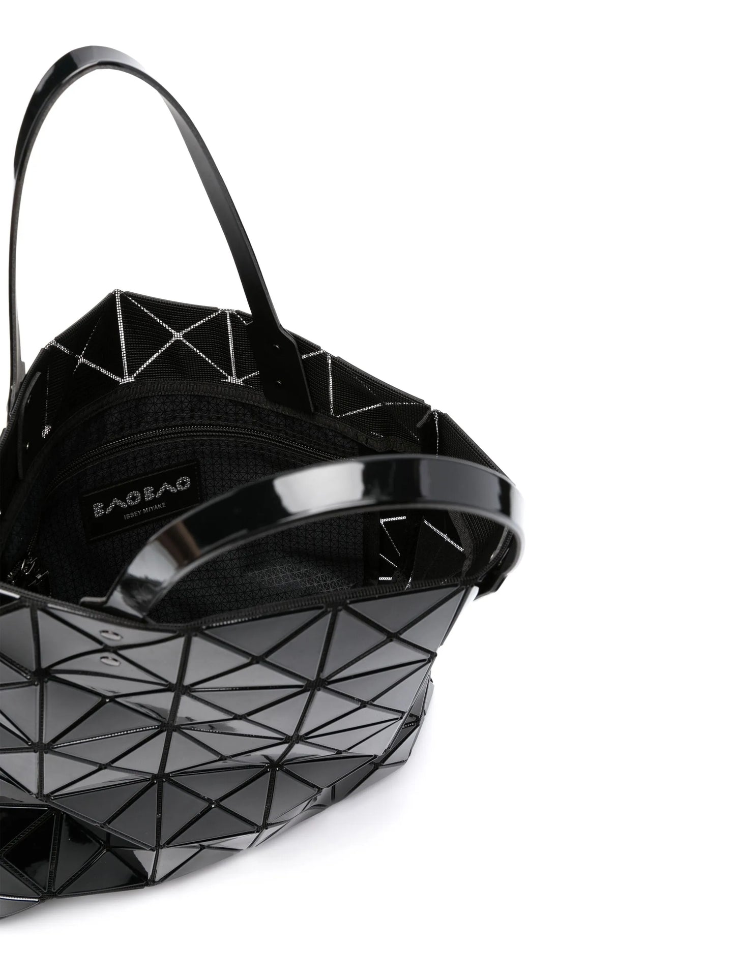 Lucent geometric-pattern shoulder bag