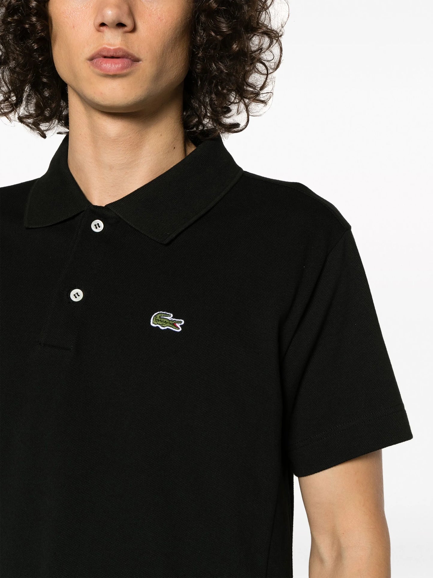x Lacoste asymmetric cotton polo shirt