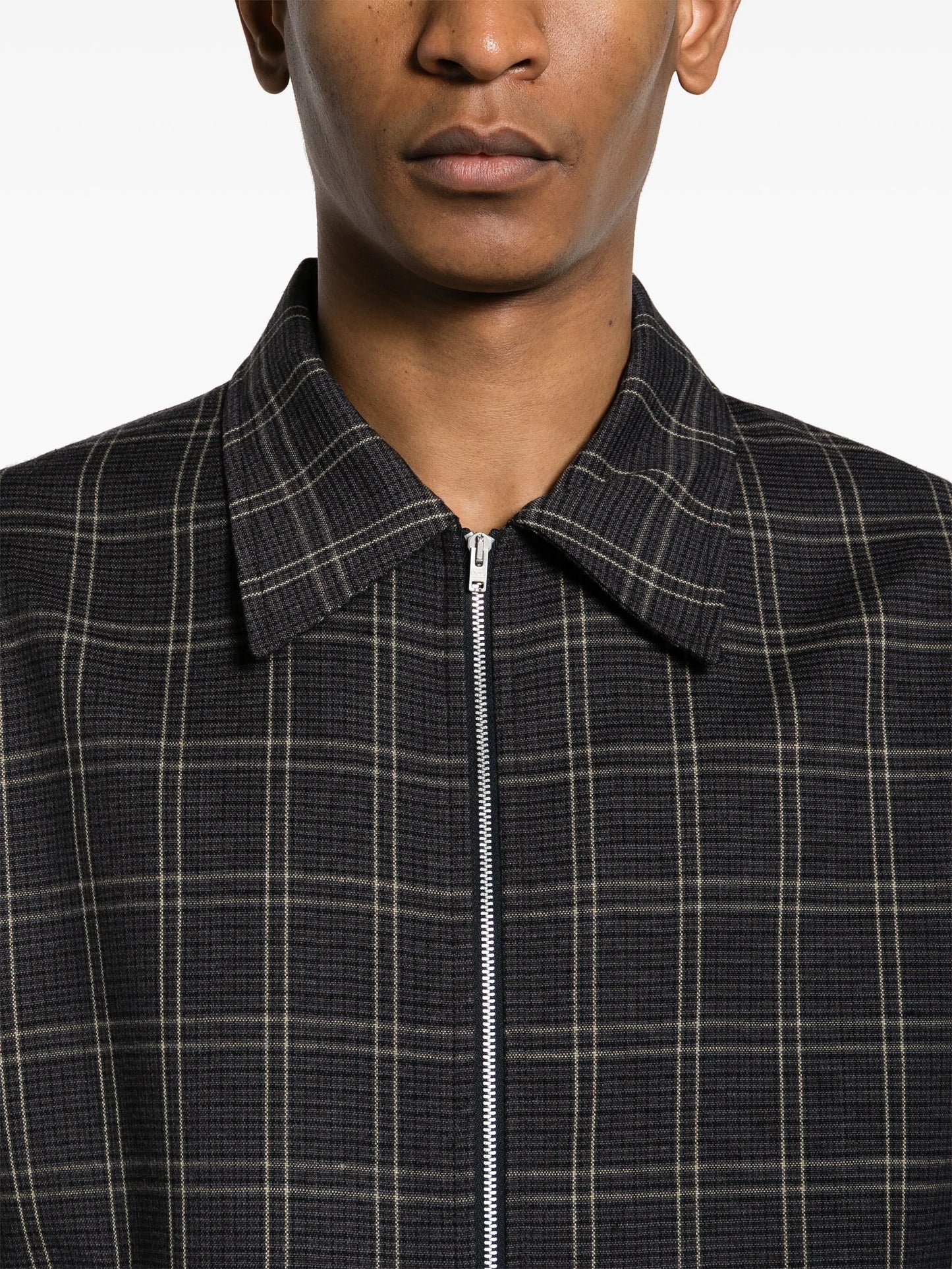 Mini plaid-check shirt jacket