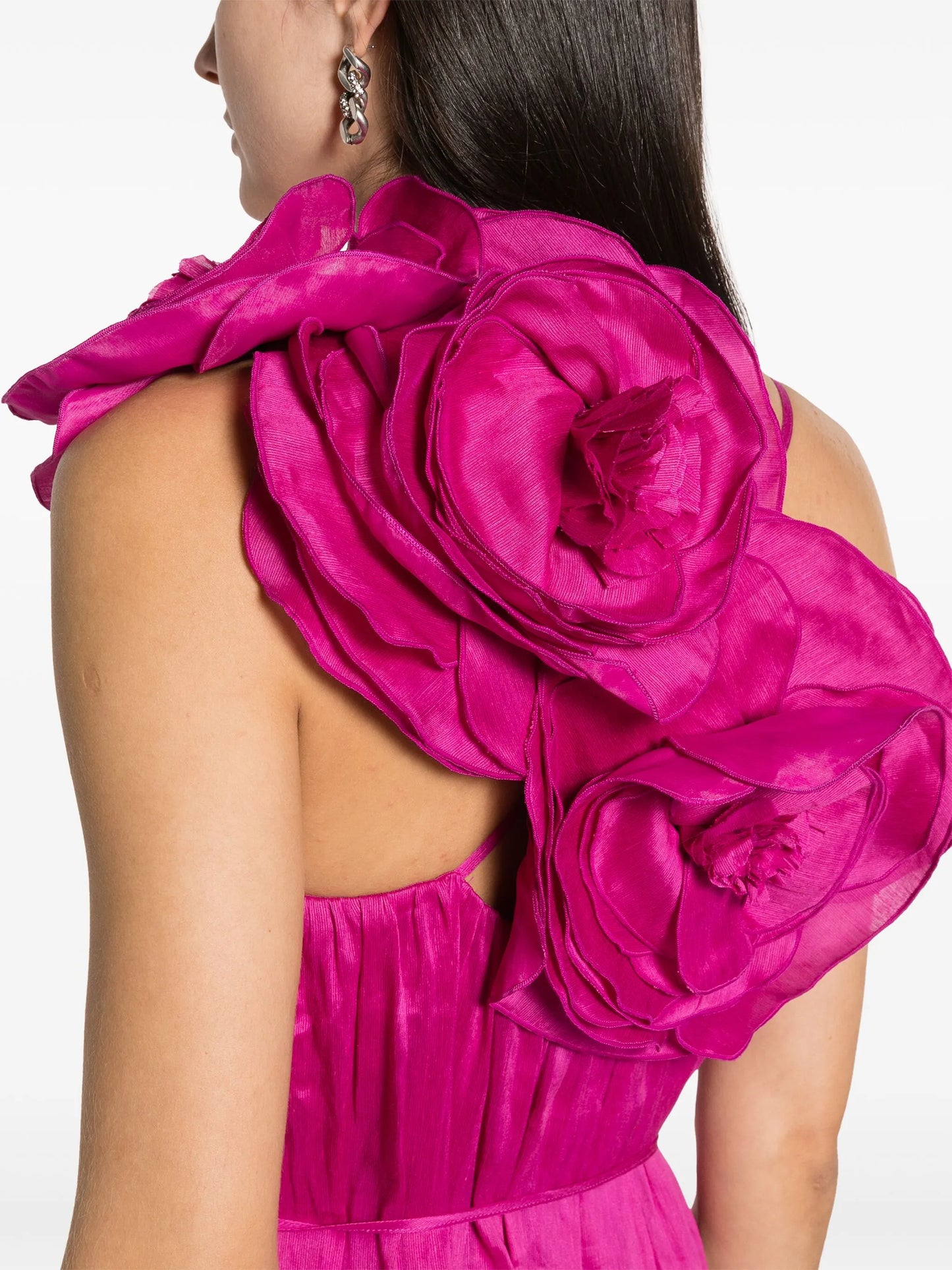 Quintessa floral-appliqué midi dress