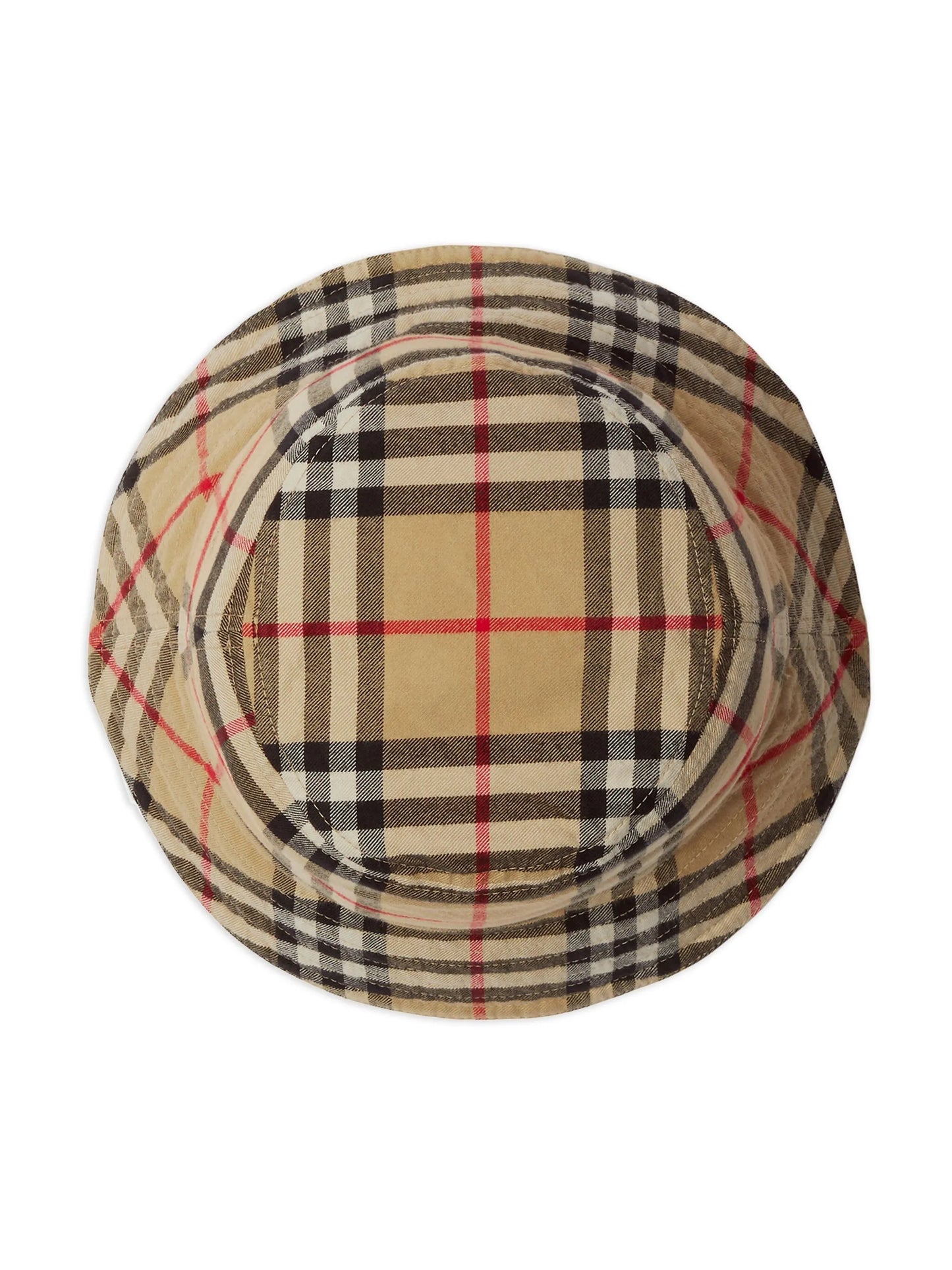 Check cotton bucket hat