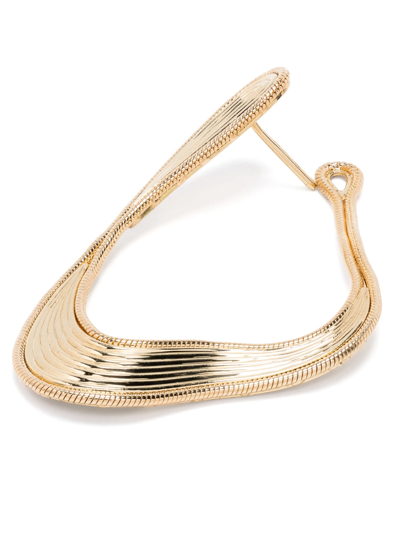 18kt yellow gold Stream Lines drop earrings