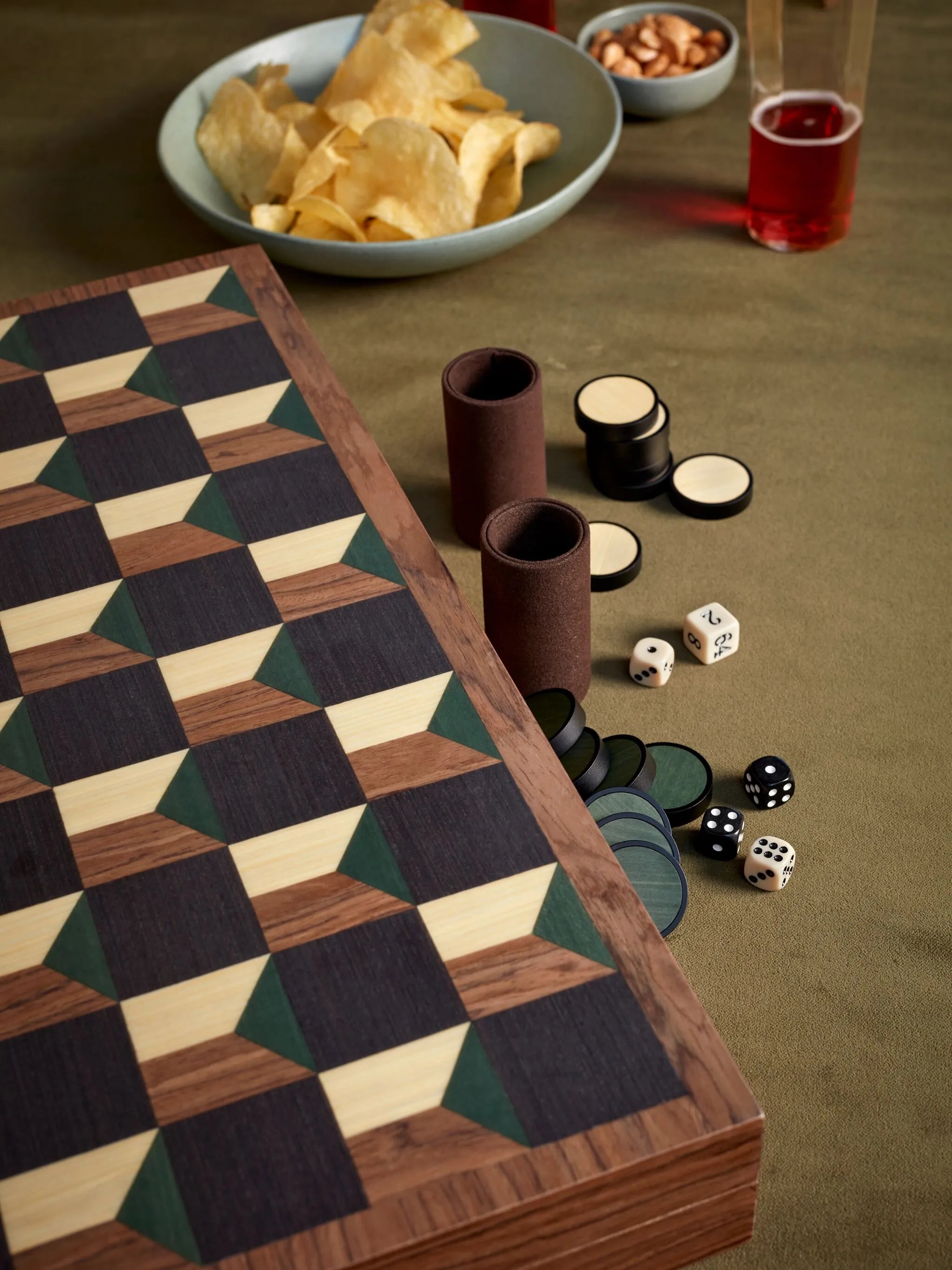 Matis wood backgammon set