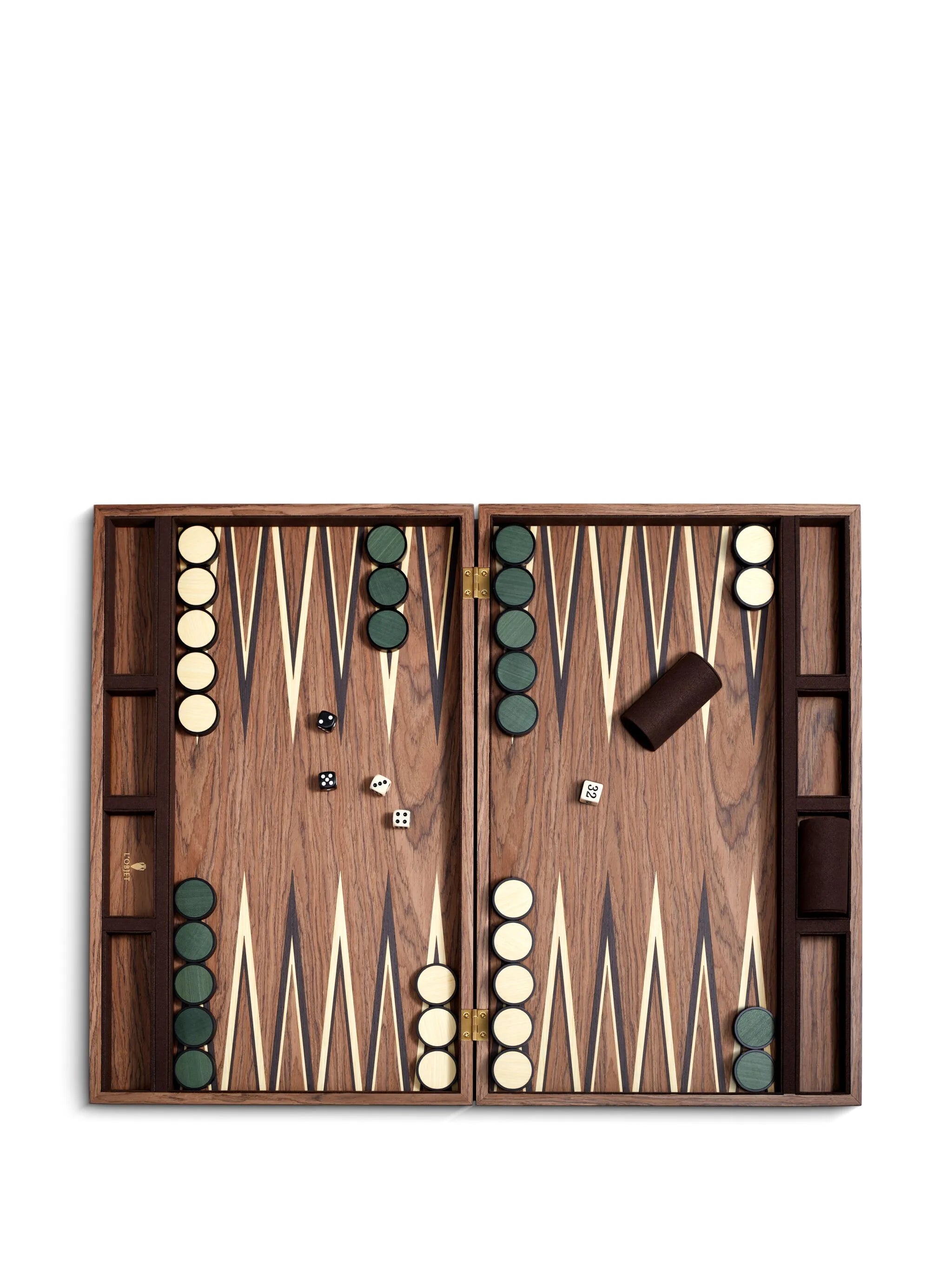 Matis wood backgammon set