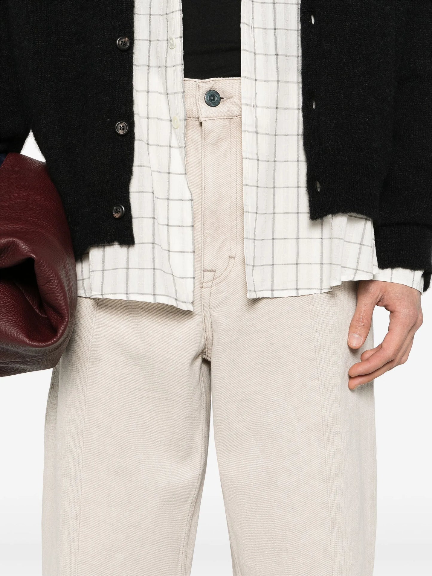 Fatigue high-rise wide-leg jeans