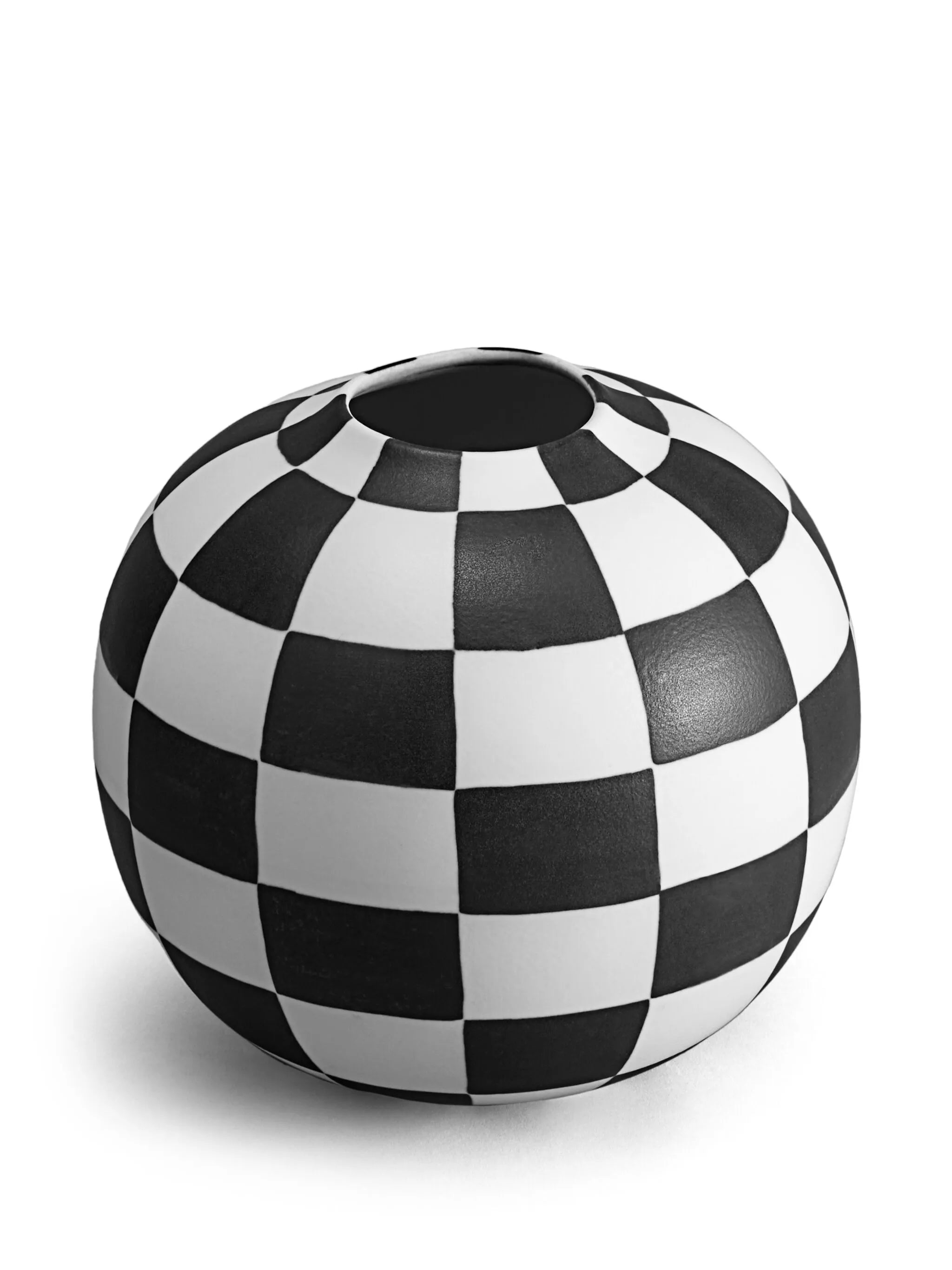 small Damier checkerboard vase (20cm)