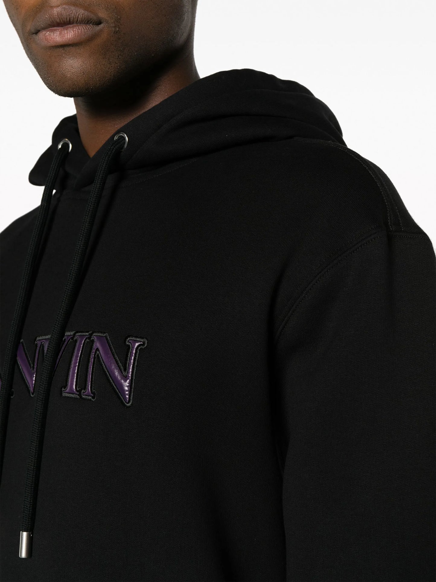 logo-appliqué cotton hoodie