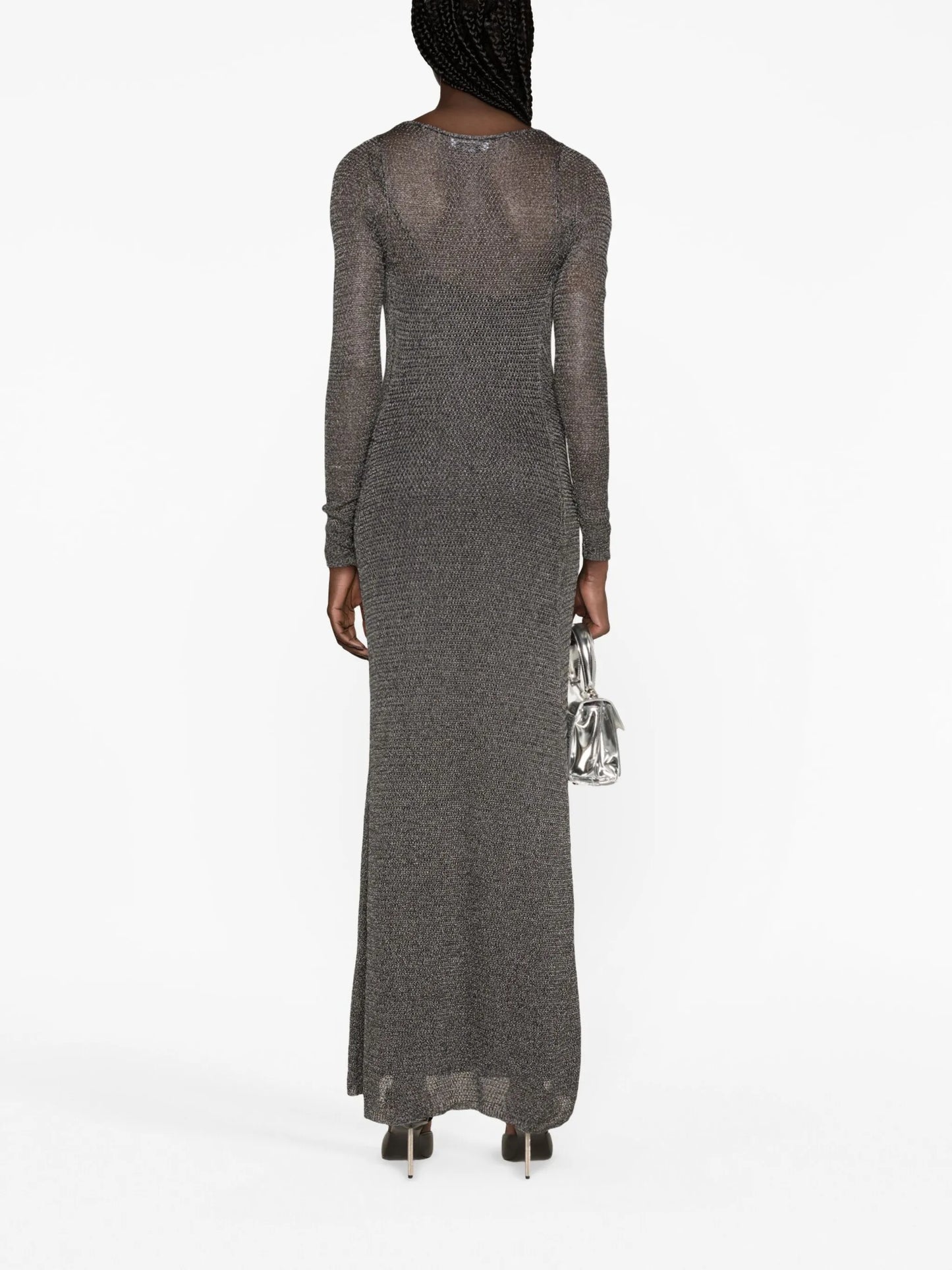 cowl-neck maxi dress