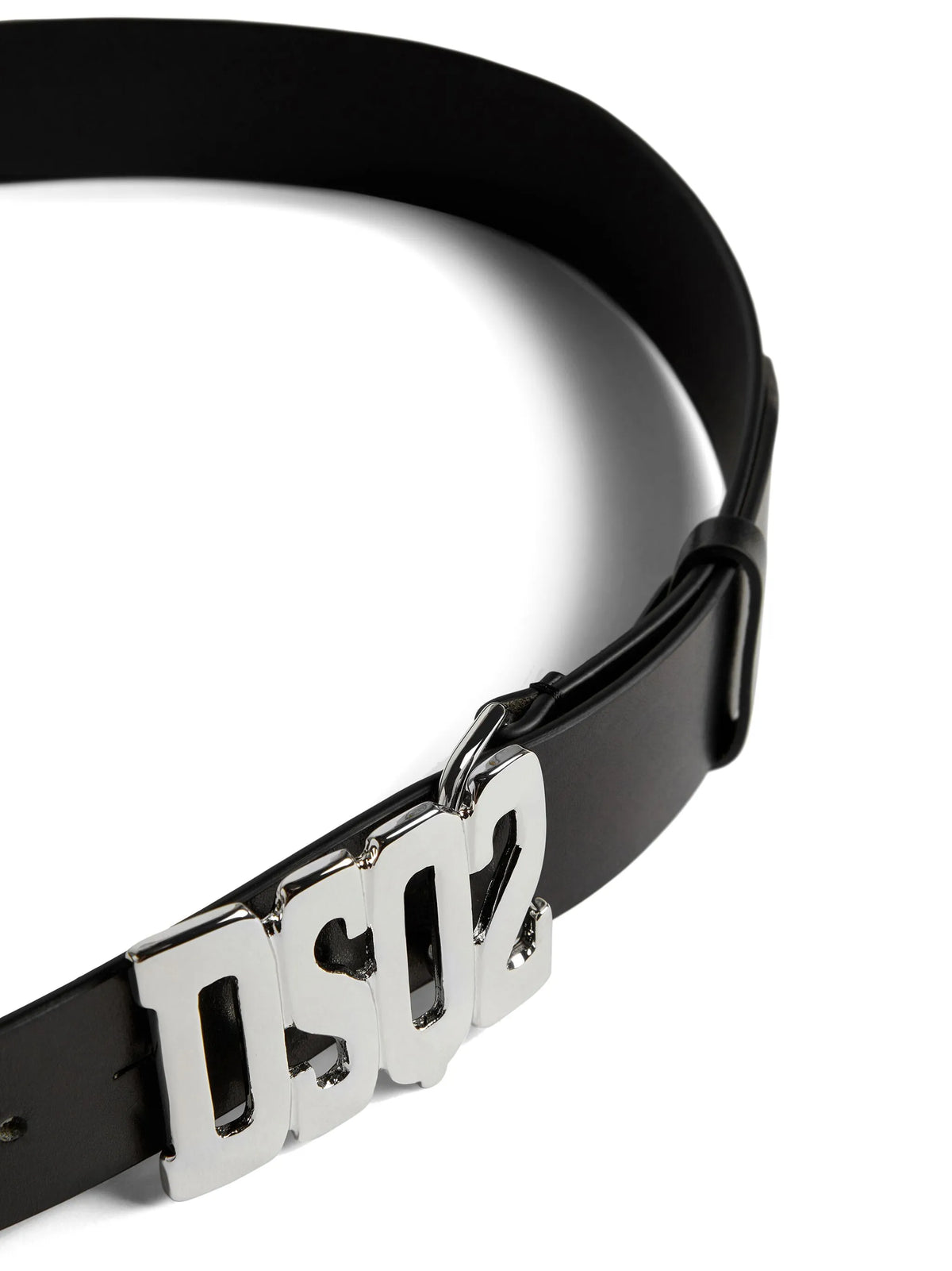 logo-buckle leather belt