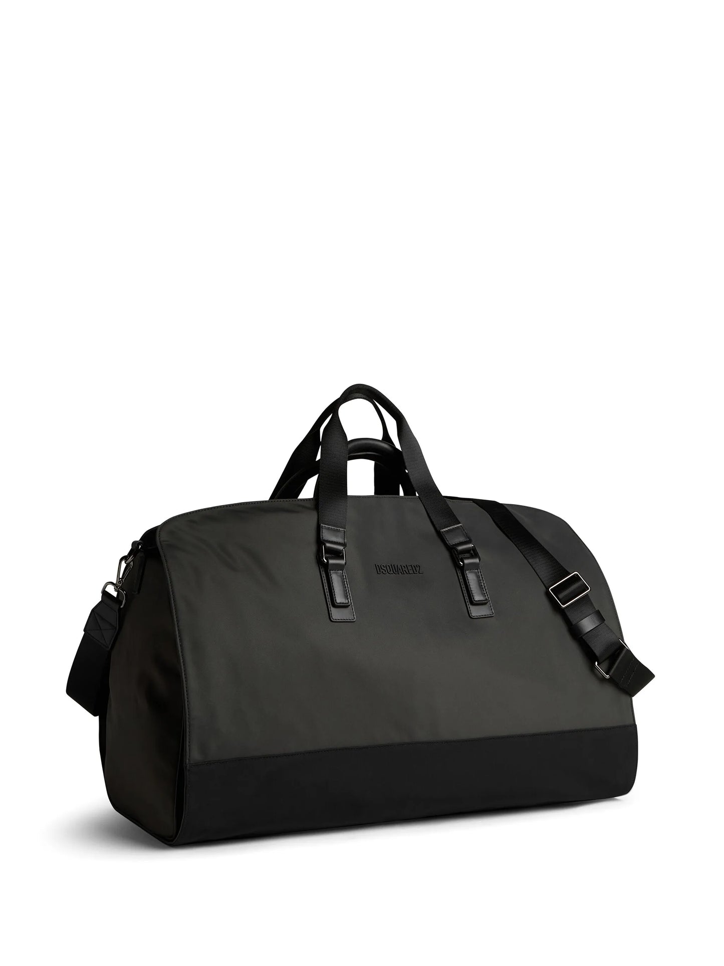 logo-raised zipped duffle bag