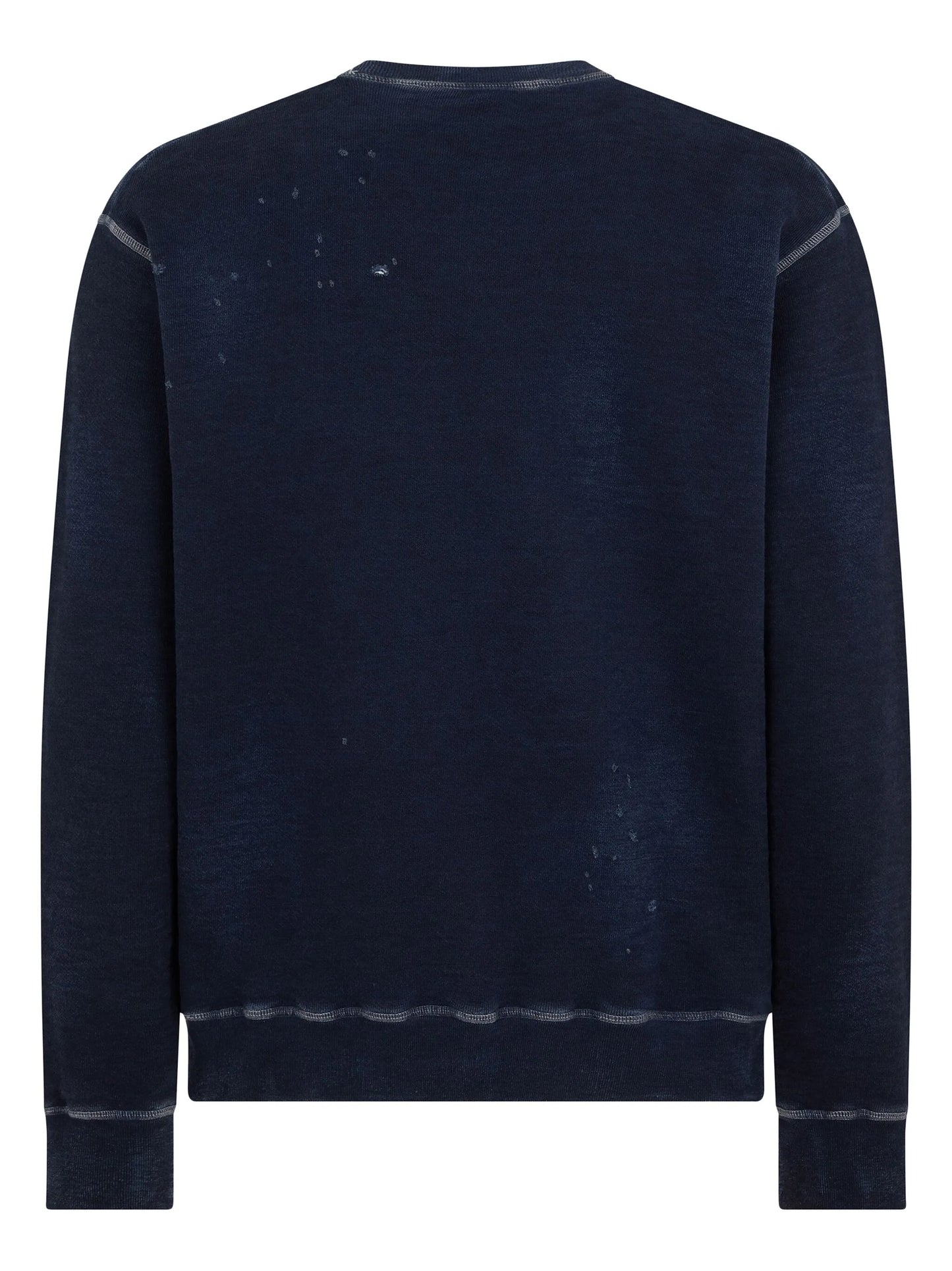 logo-print distressed sweatshirt
