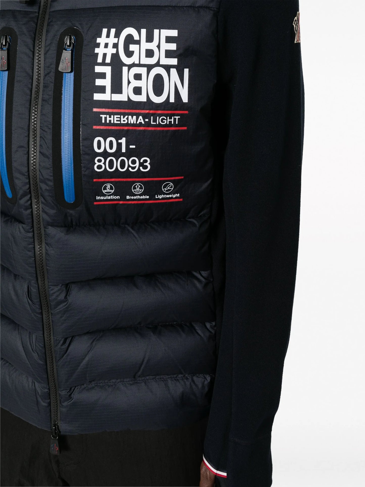 logo-print quilted hooded jacket