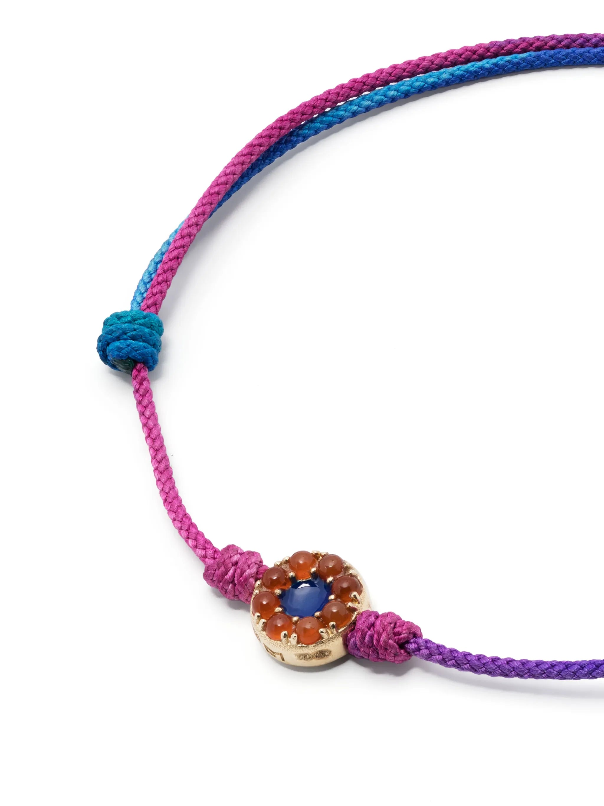 14kt yellow gold coral cord bracelet
