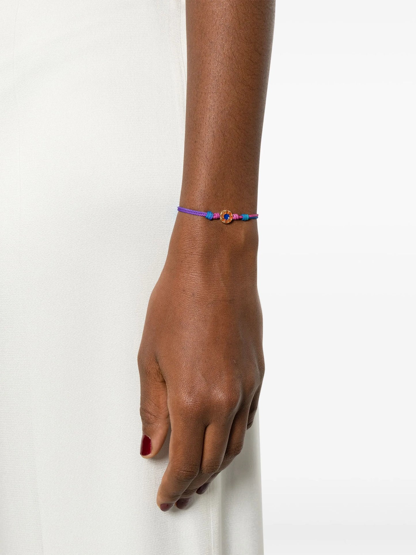 14kt yellow gold coral cord bracelet