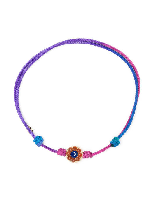 14kt yellow gold coral cord bracelet