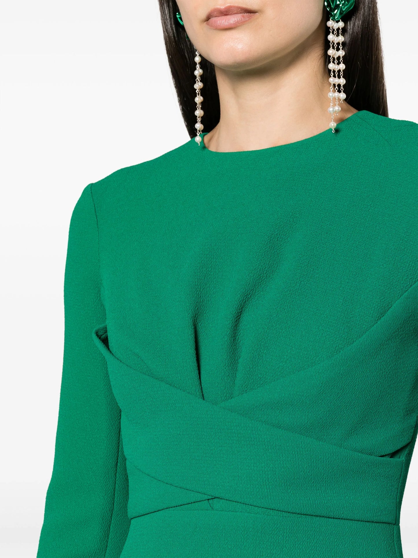 Elta crepe flared midi dress