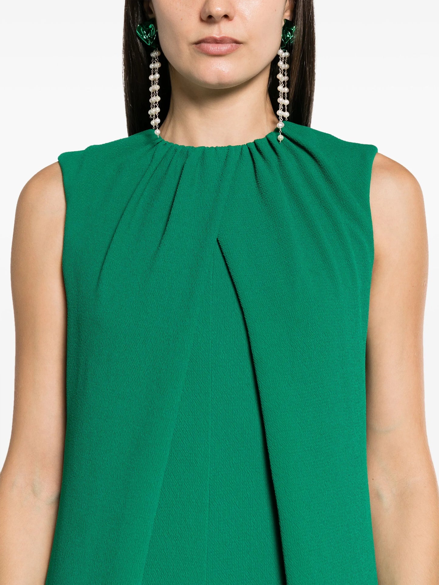 Aliza layered crepe jumpsuit