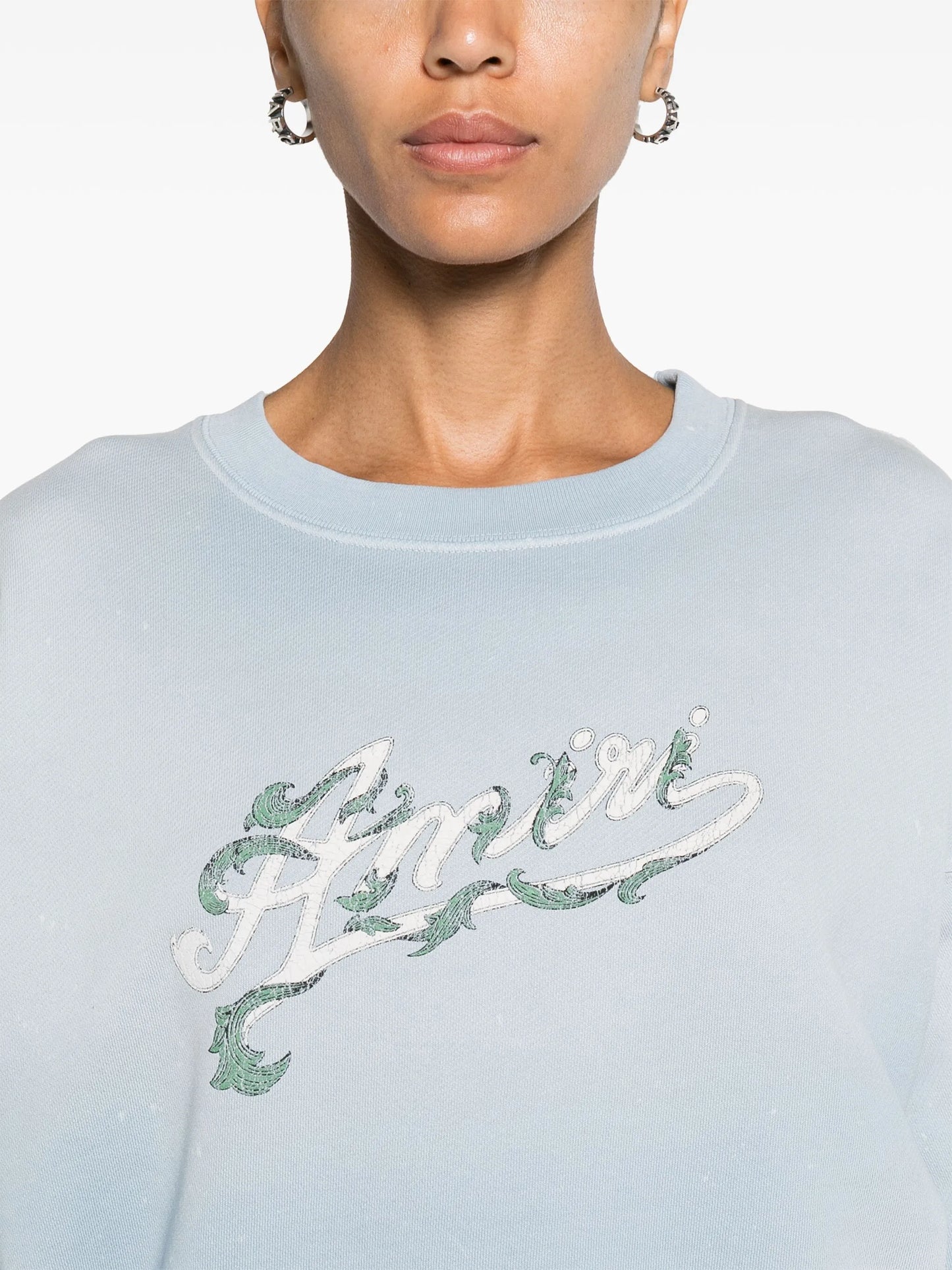 Filigree cropped sweatshirt