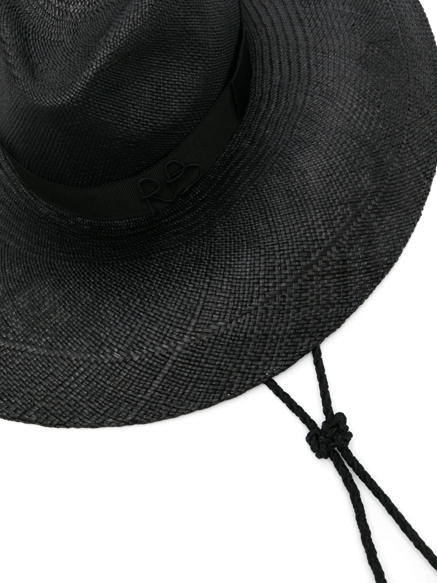 monogram-appliqué wide-brim fedora hat