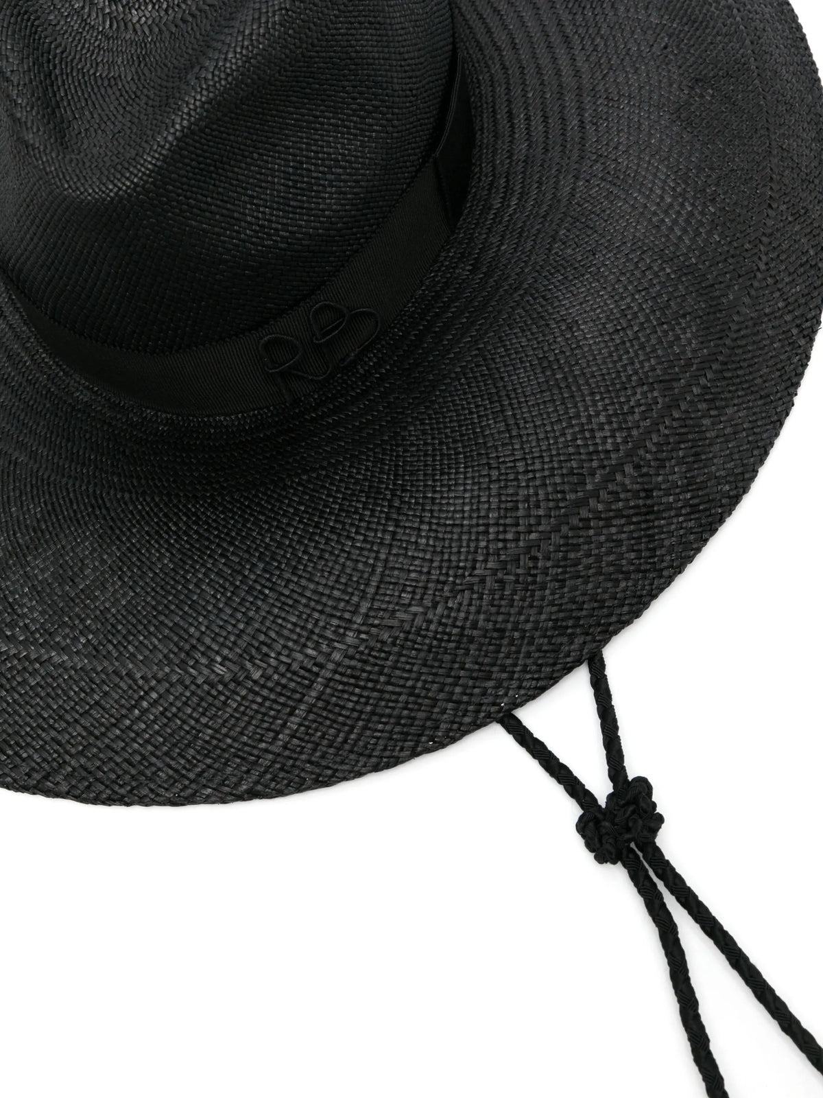 monogram-appliqué wide-brim fedora hat
