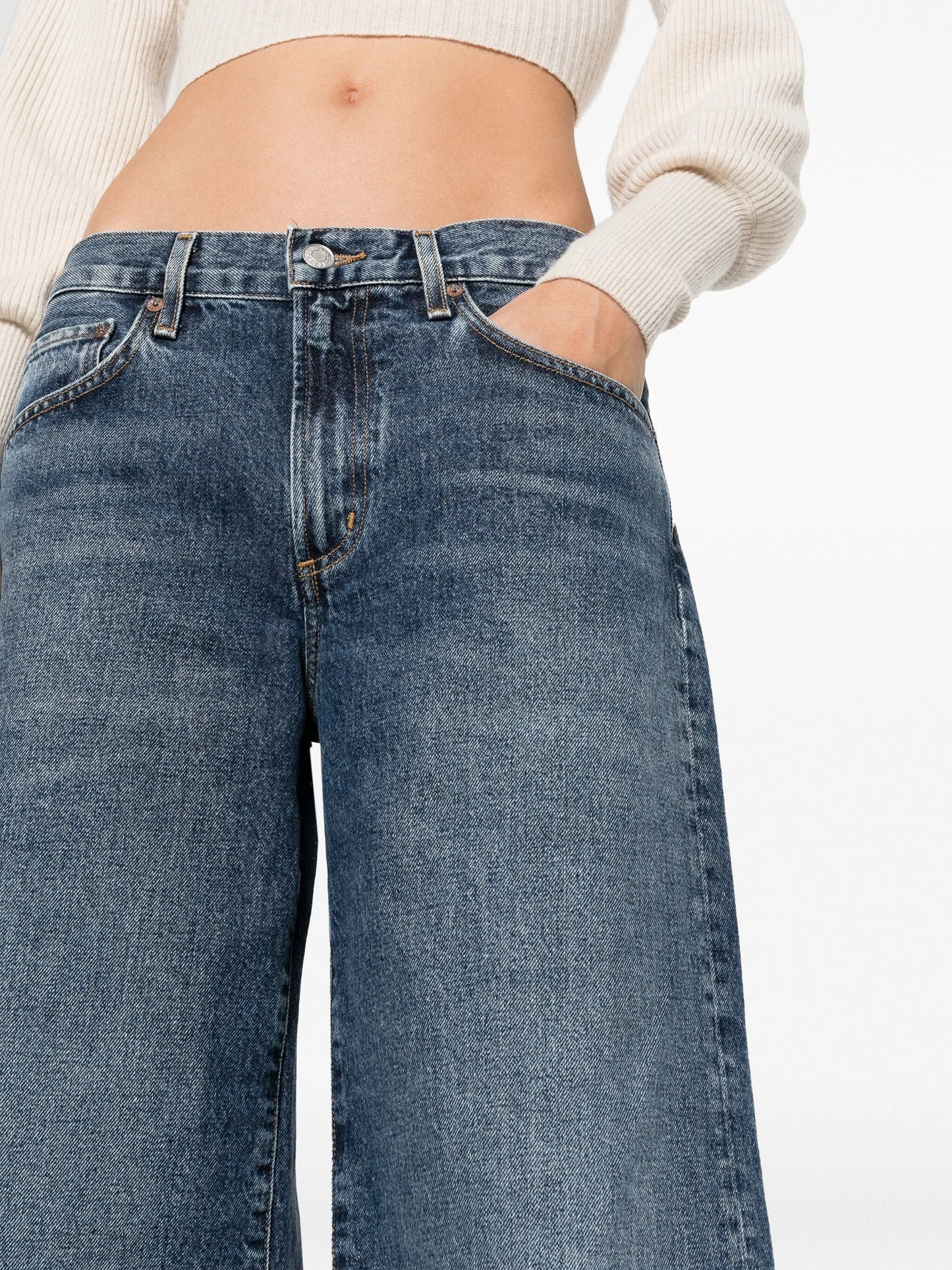 Clara organic-cotton flared jeans