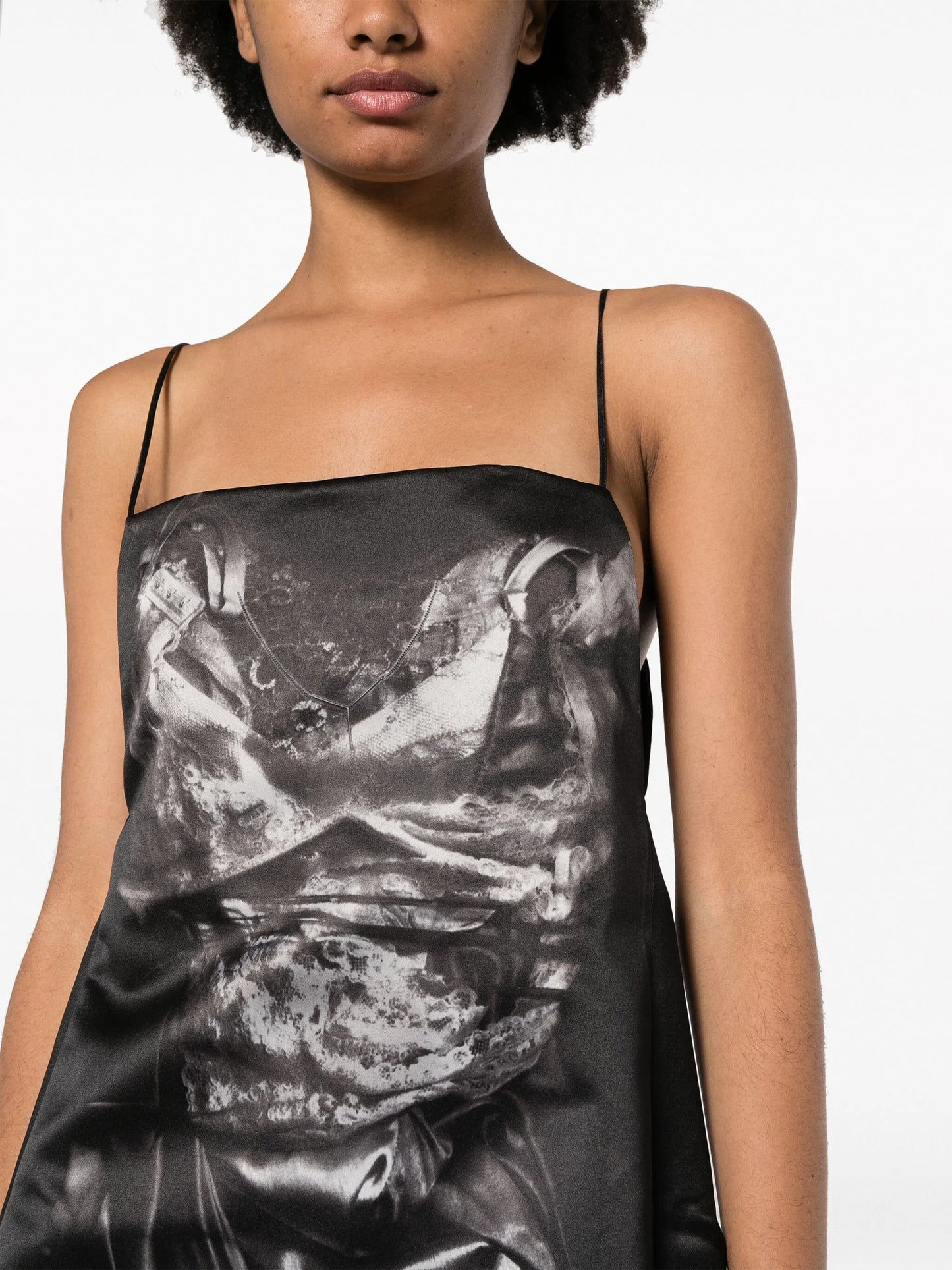 Compact-print minidress