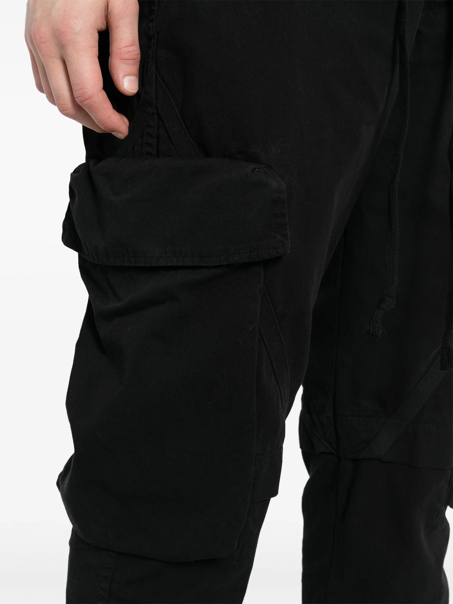 mid-rise tapered-leg trousers