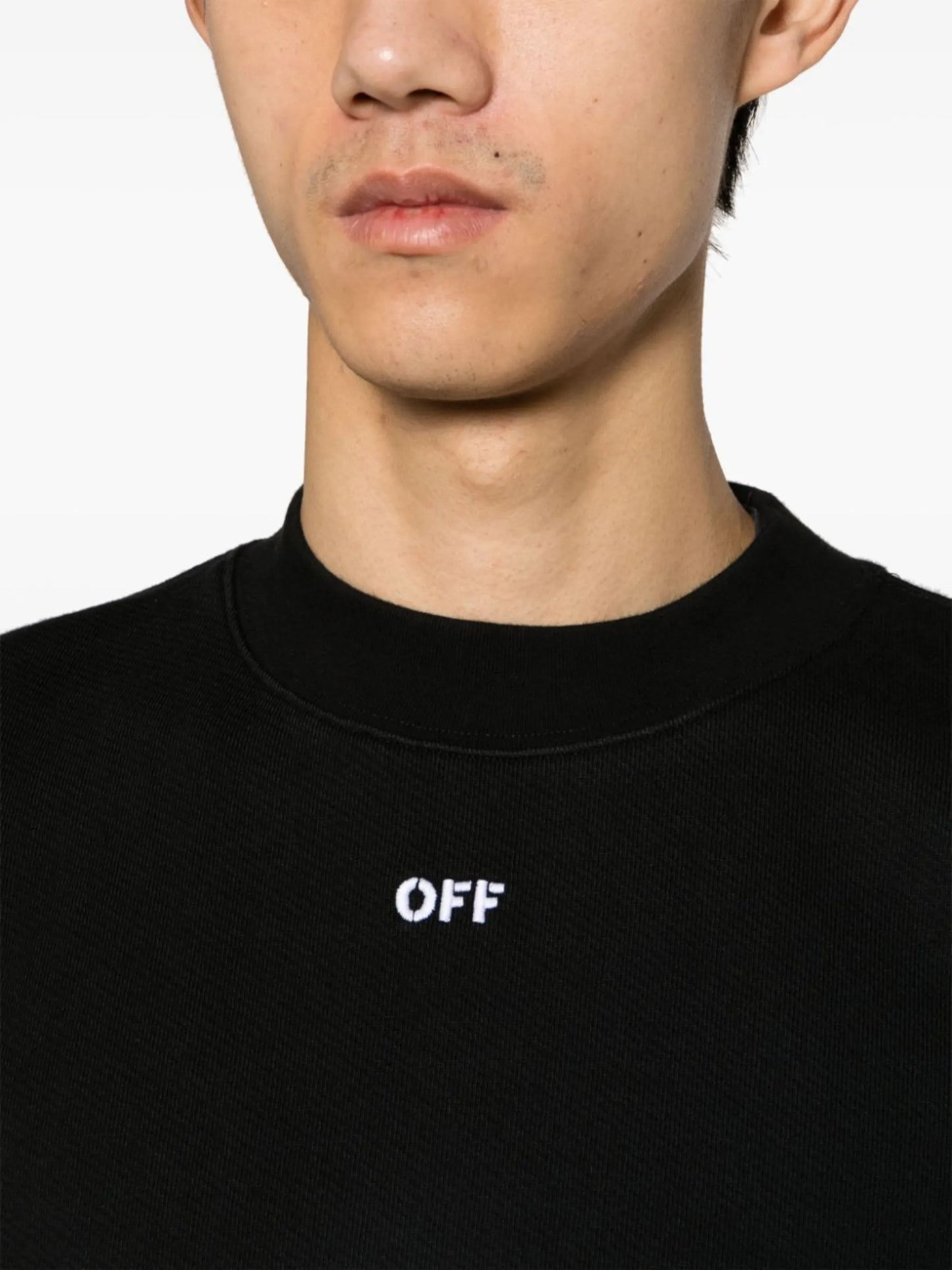 Arrows-embroidered cotton sweatshirt