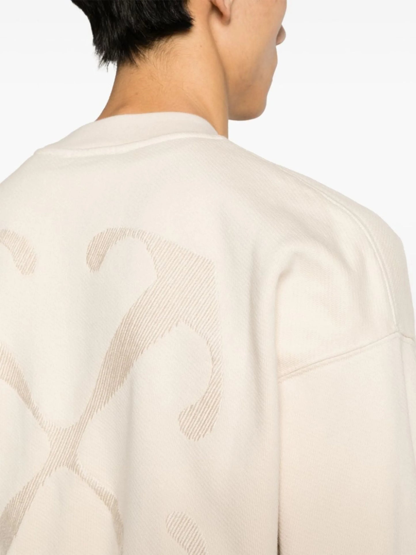 Arrows-embroidered cotton sweatshirt