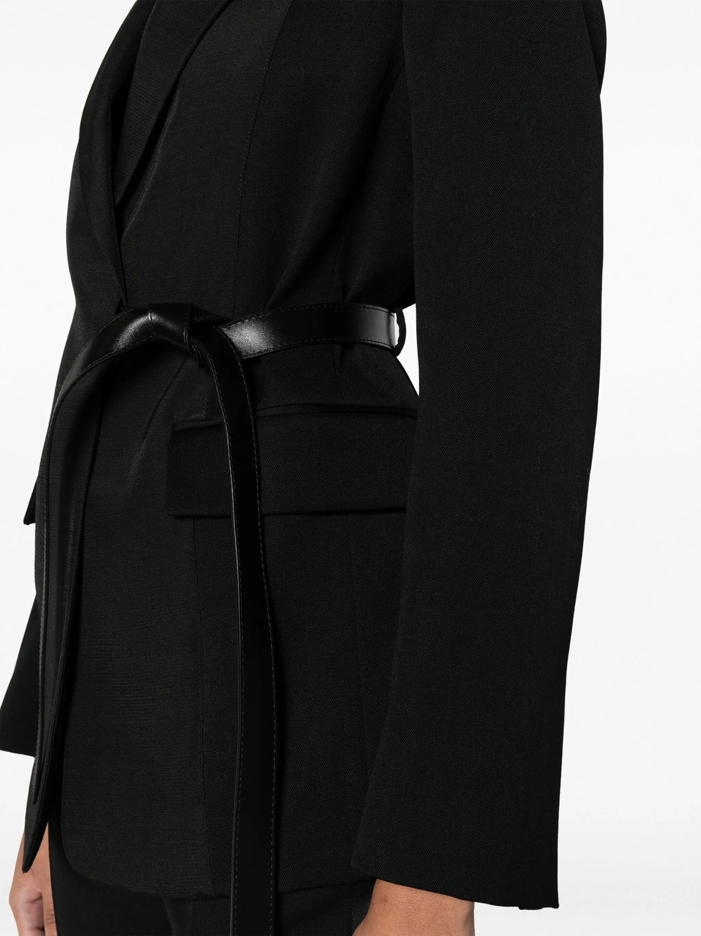 belted tailored blazer