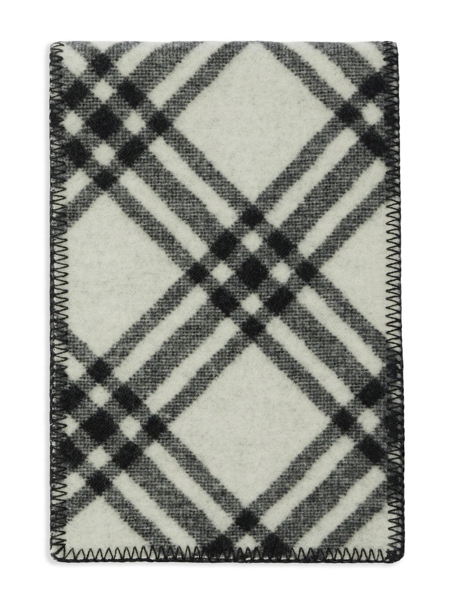 Check wool scarf
