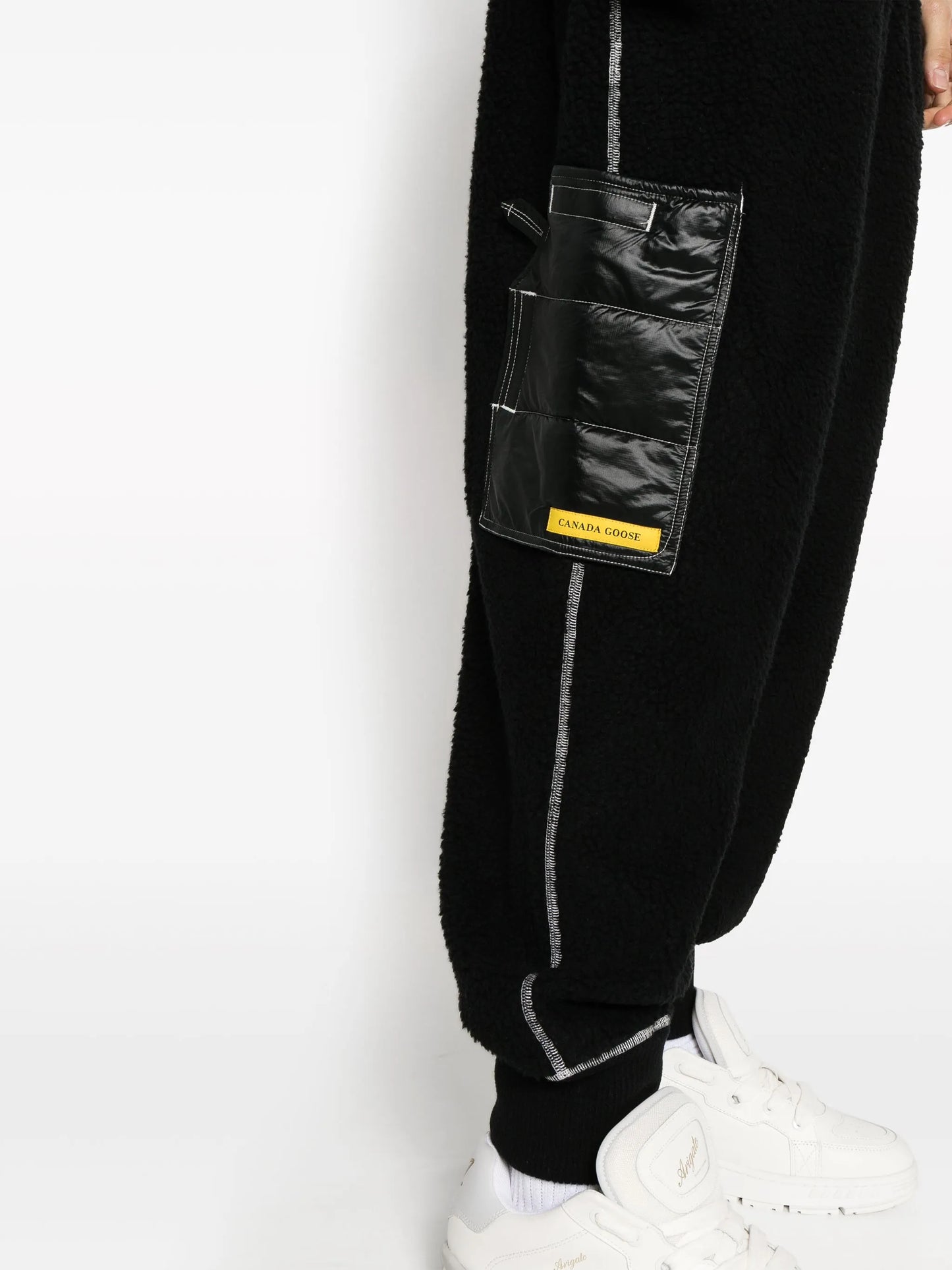 logo-patch fleece track pants