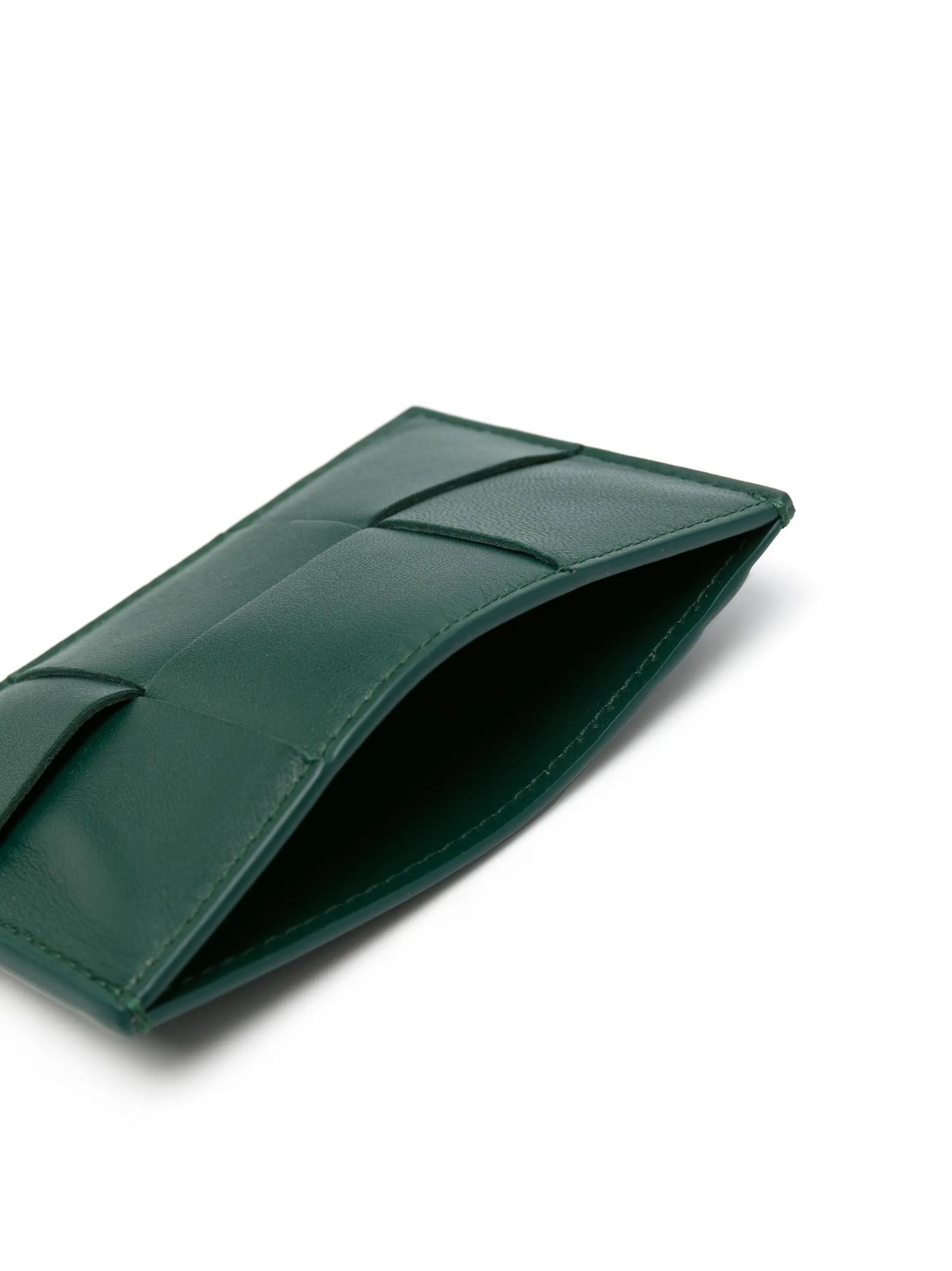 Intrecciato leather cardholder