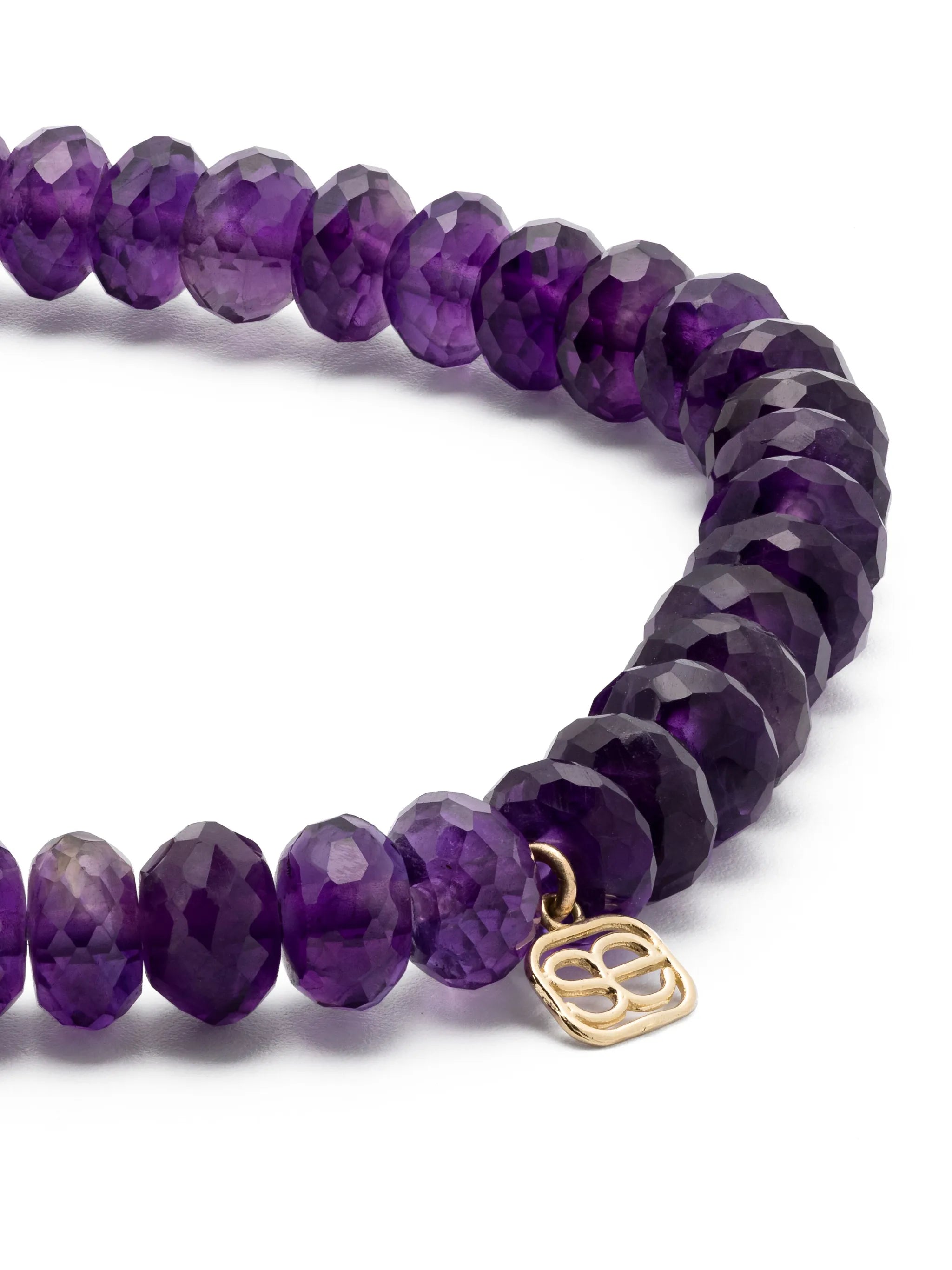 14kt yellow gold Starburst amethyst and diamond bracelet