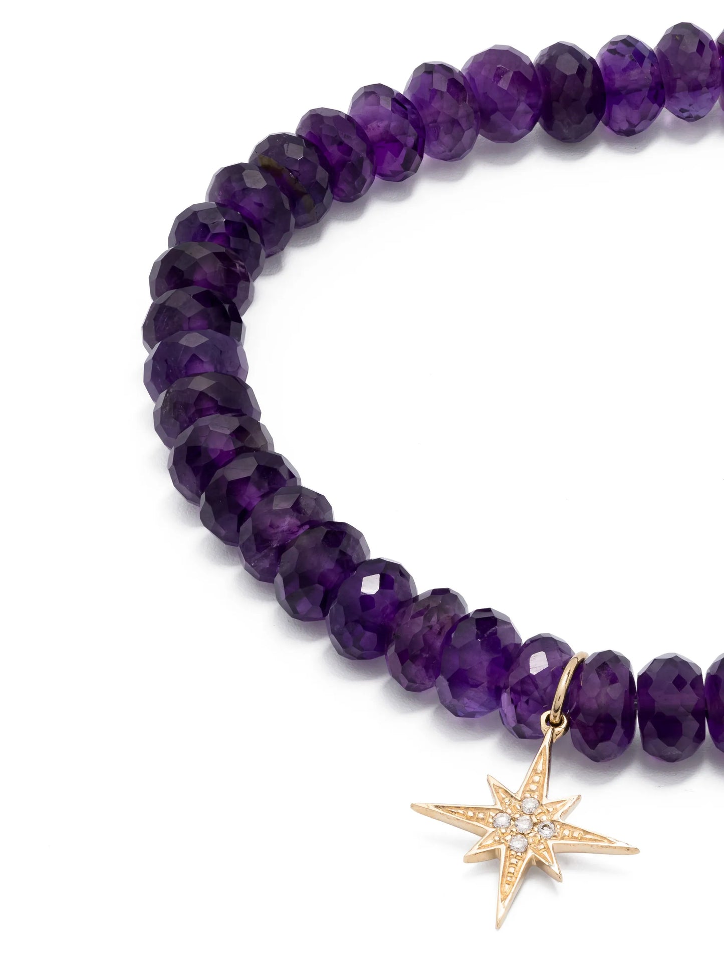 14kt yellow gold Starburst amethyst and diamond bracelet