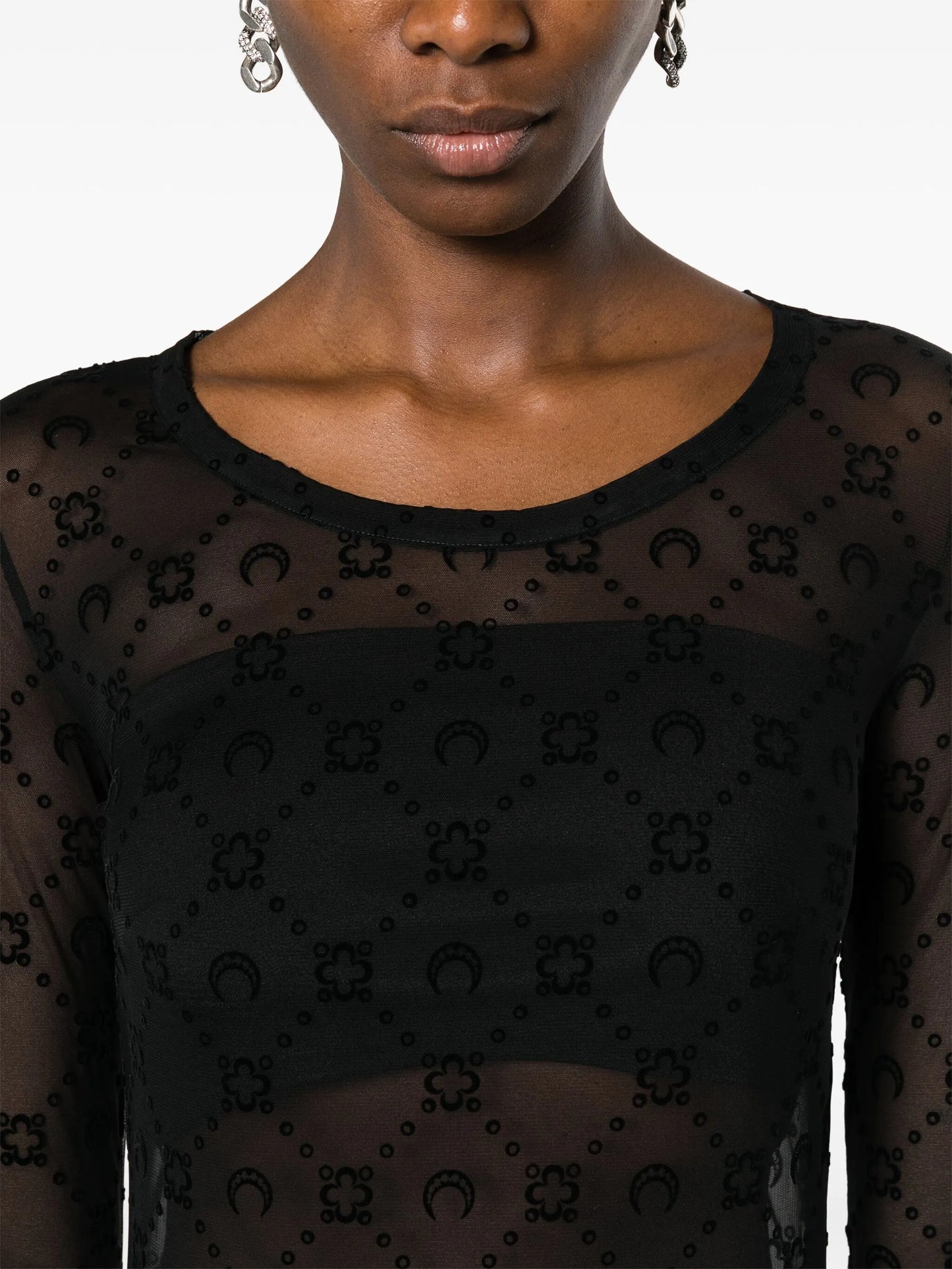 Moonogram mesh dress