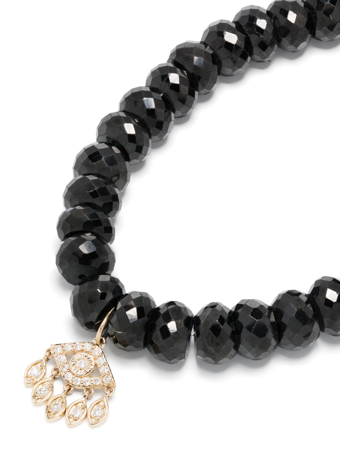 14kt gold Tear Drops Evil Eye multi-stone bracelet